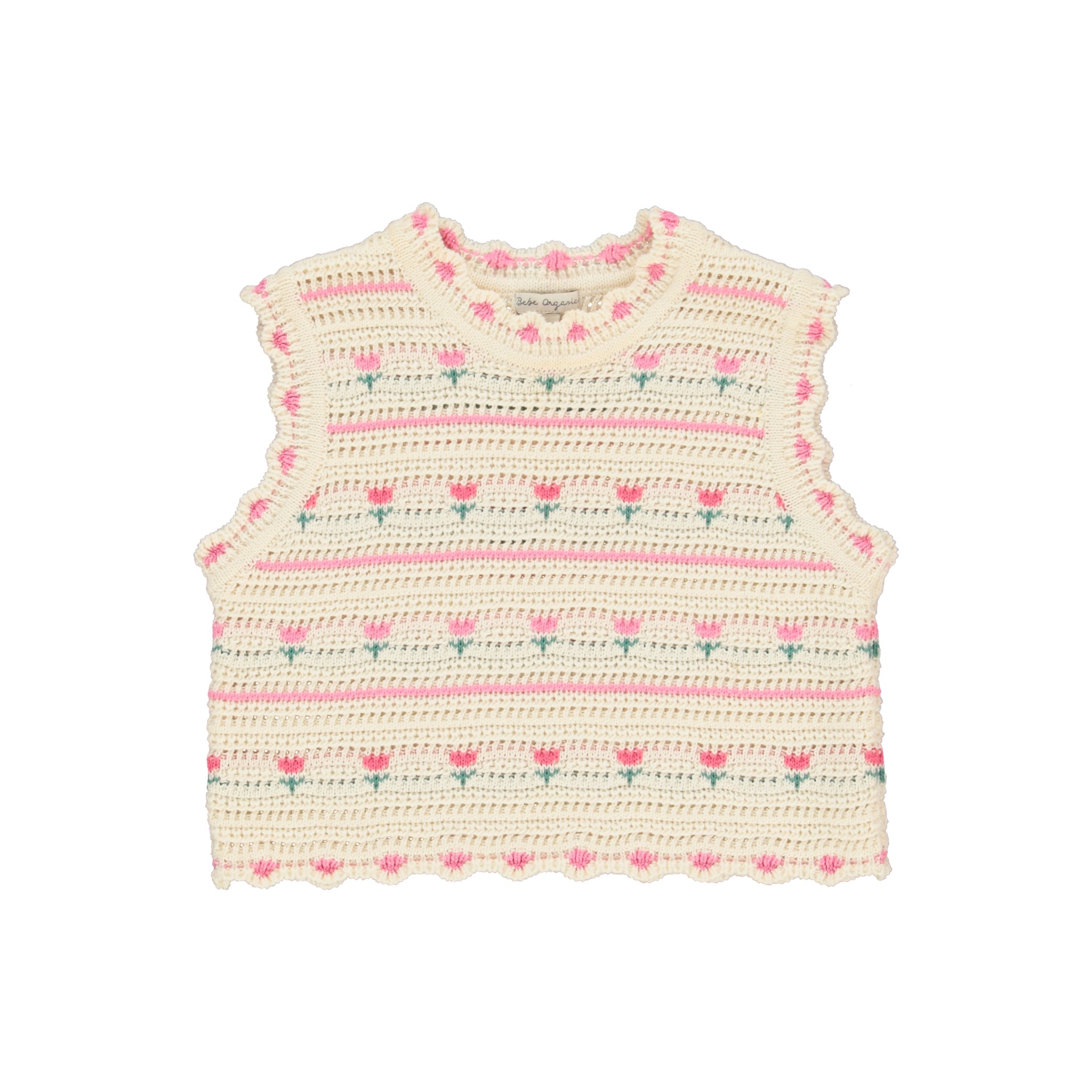 Bebe Organic-Paloma Vest Tulip Crochet