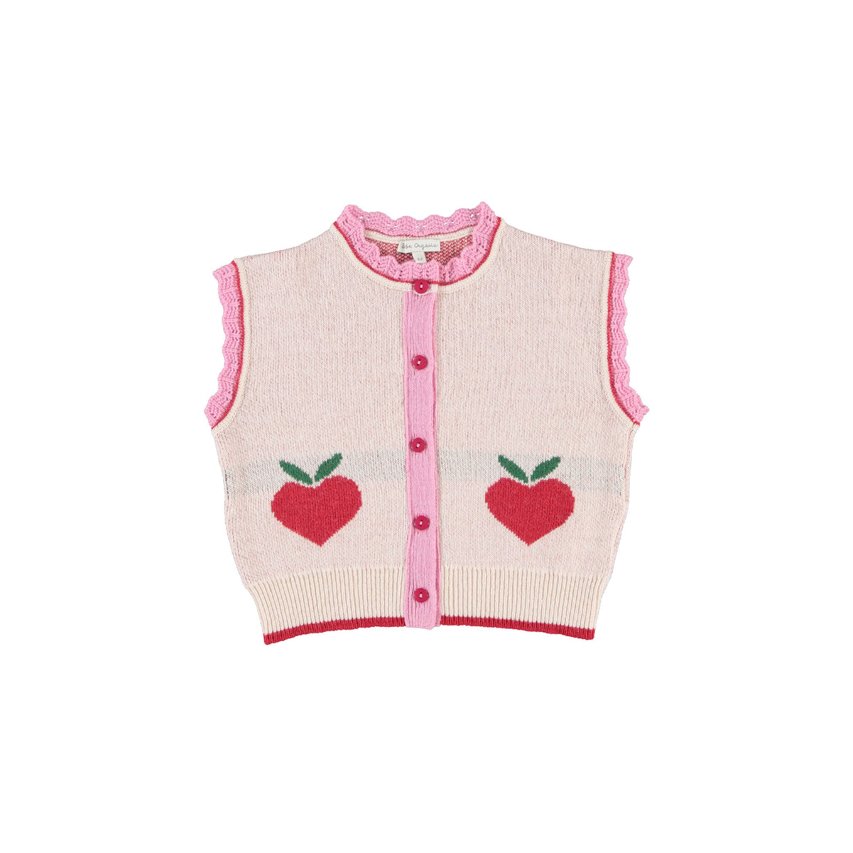 Bebe Organic-Pomme Vest Love Apple Knit