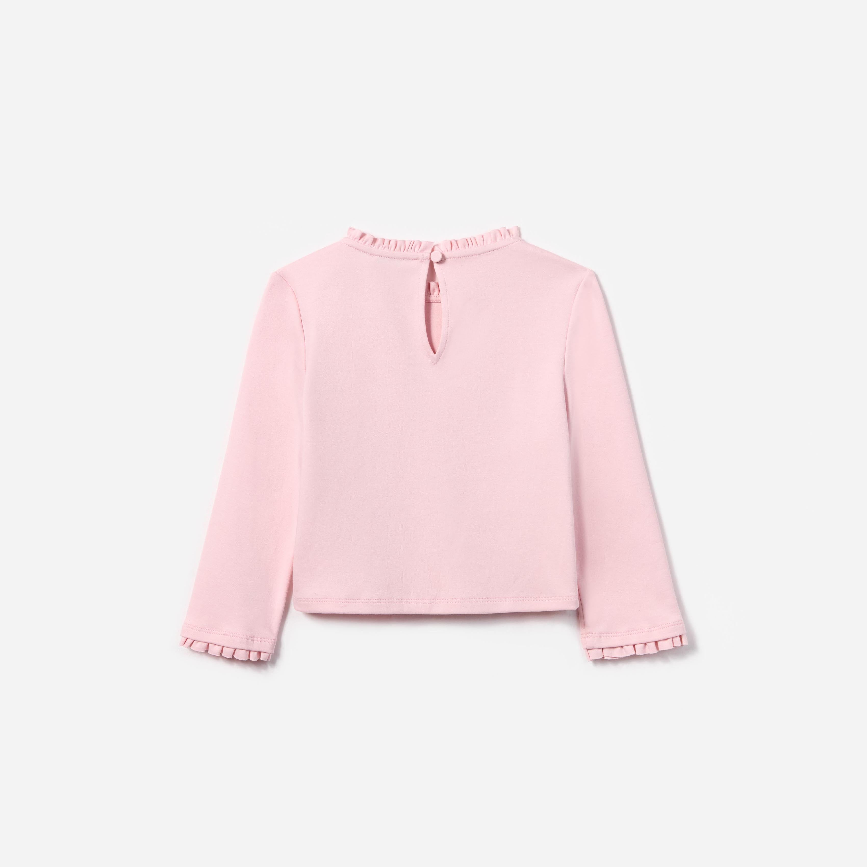 PINK JERSEY RUFFLE HEART TOP