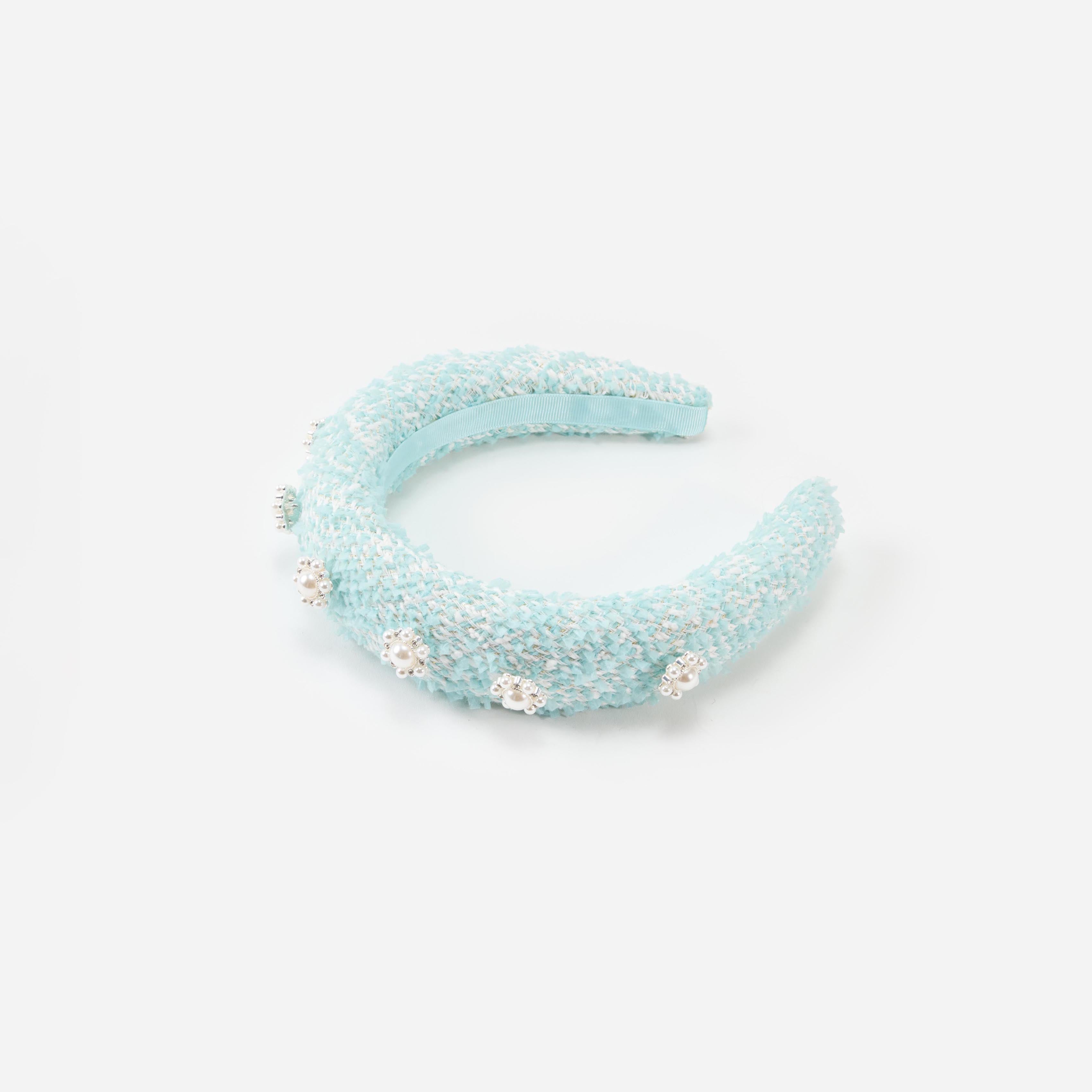 MINT BOUCLE 3D FLOWER HEADBAND