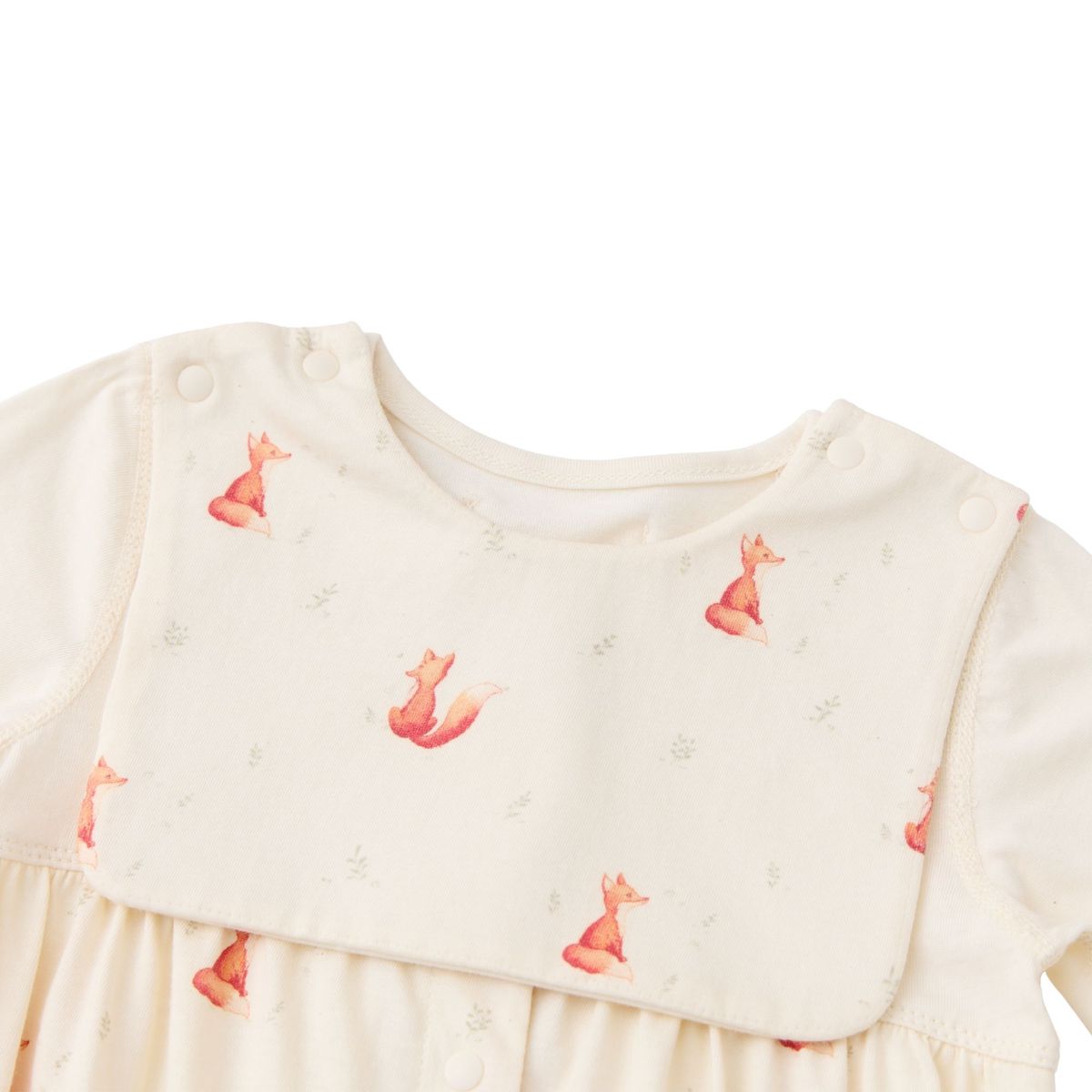 Blara Organic House-Romper with Detachable Bib Little Fox Dream