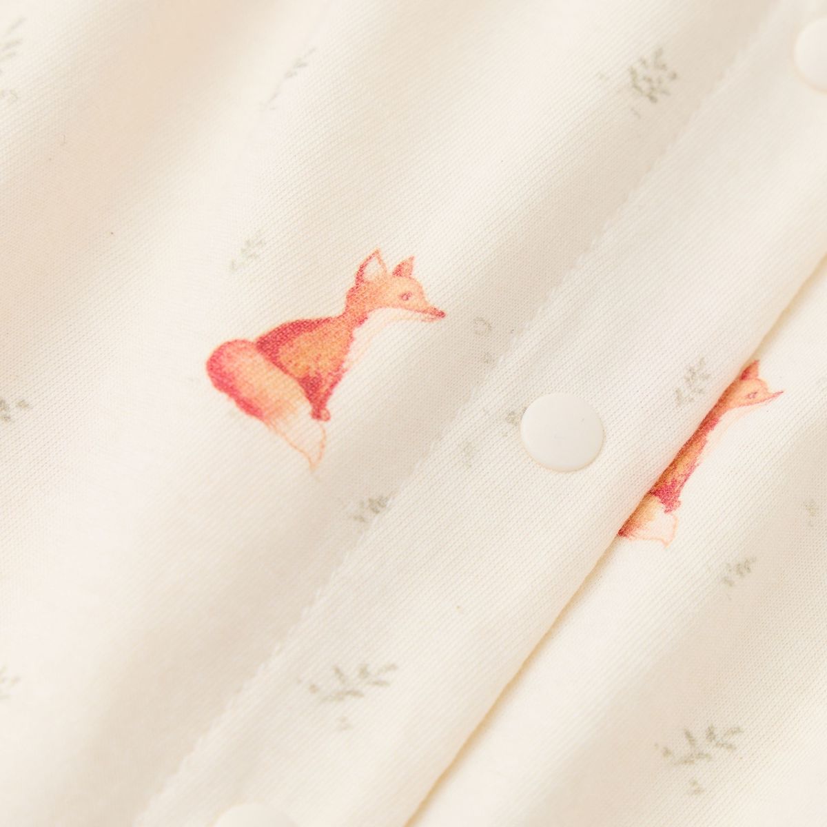 Blara Organic House-Romper with Detachable Bib Little Fox Dream