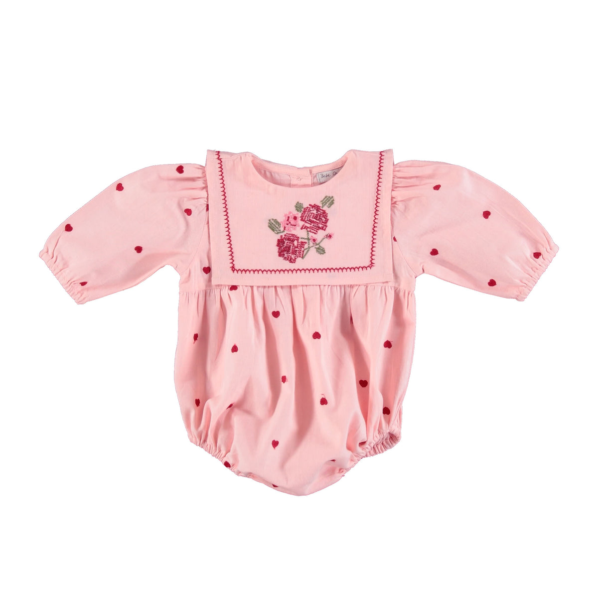 Bebe Organic-Rose Romper We Heart Roses