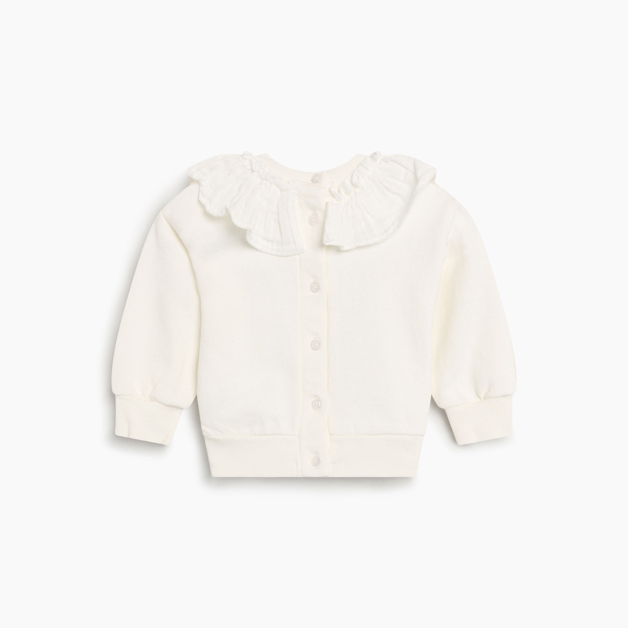 The New Society-Baby Girls Row Baby Sweatshirt Whisper White