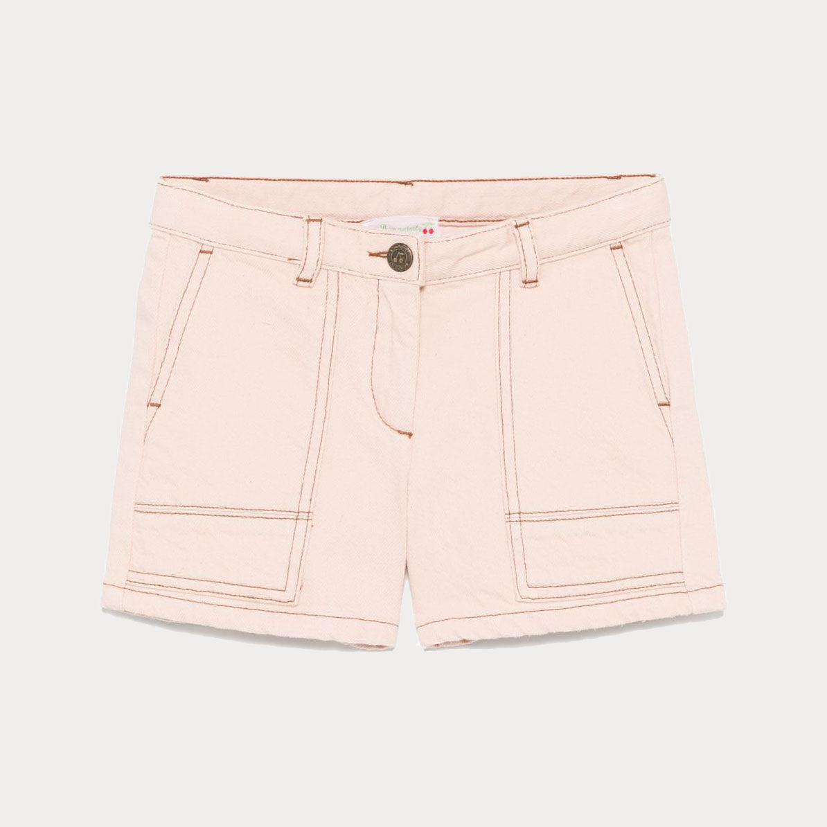 Bonpoint-Girls Pink Denim Shorts