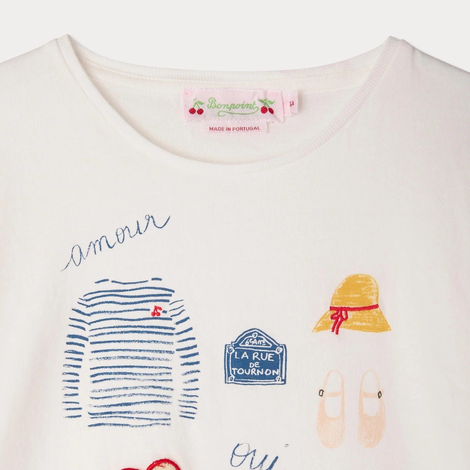 Bonpoint-Kids White Printed T-Shirt