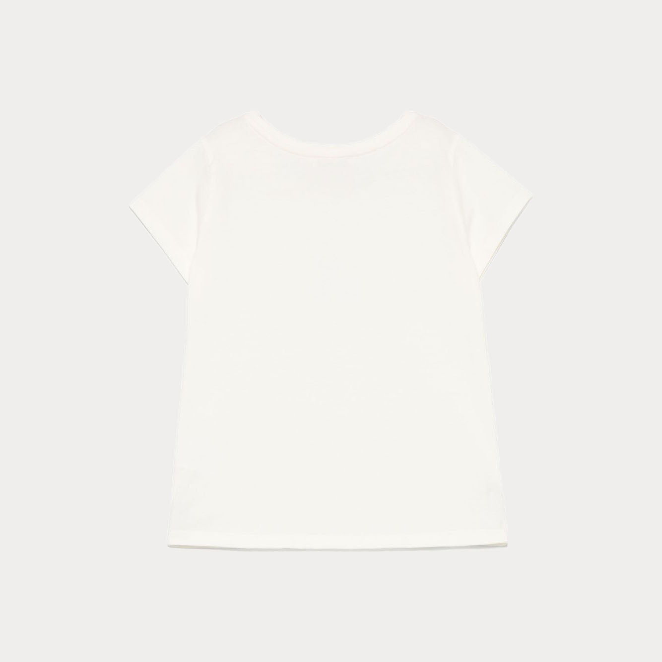 Bonpoint-Girls Ivory Printed Logo Cotton T-Shirt