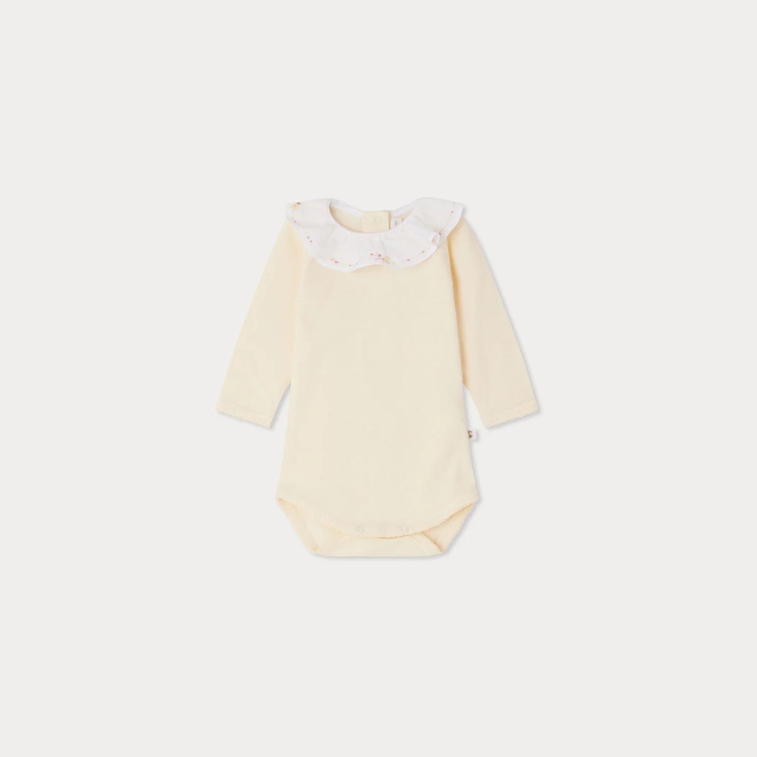 Bonpoint-Baby Girls Light Yellow Cotton Bodysuit