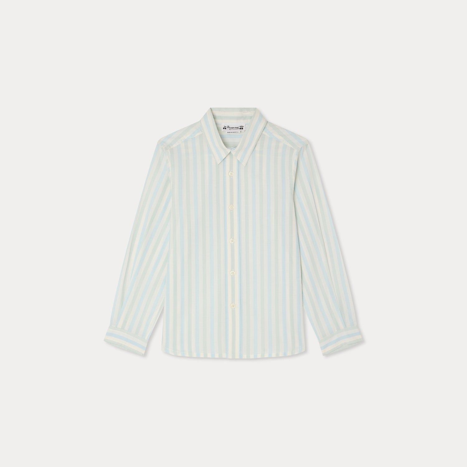 Bonpoint-Chemise Linton Ra Bleu Aqua