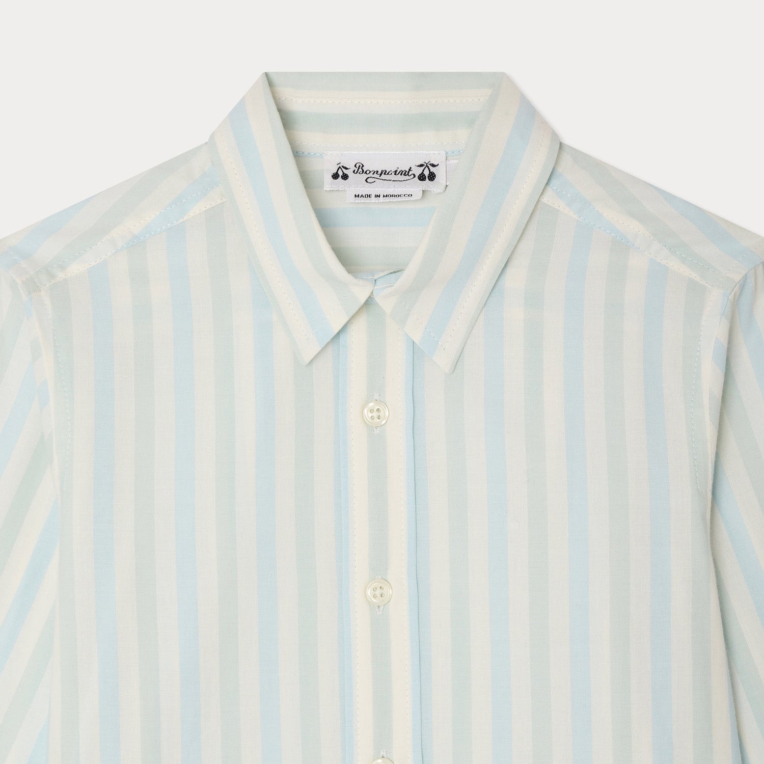 Bonpoint-Chemise Linton Ra Bleu Aqua