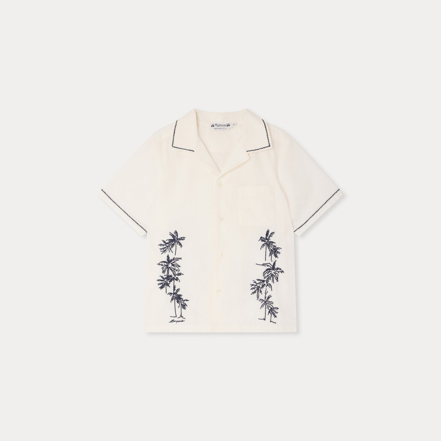 Bonpoint-Chemise Steve Upb Blanc Lait