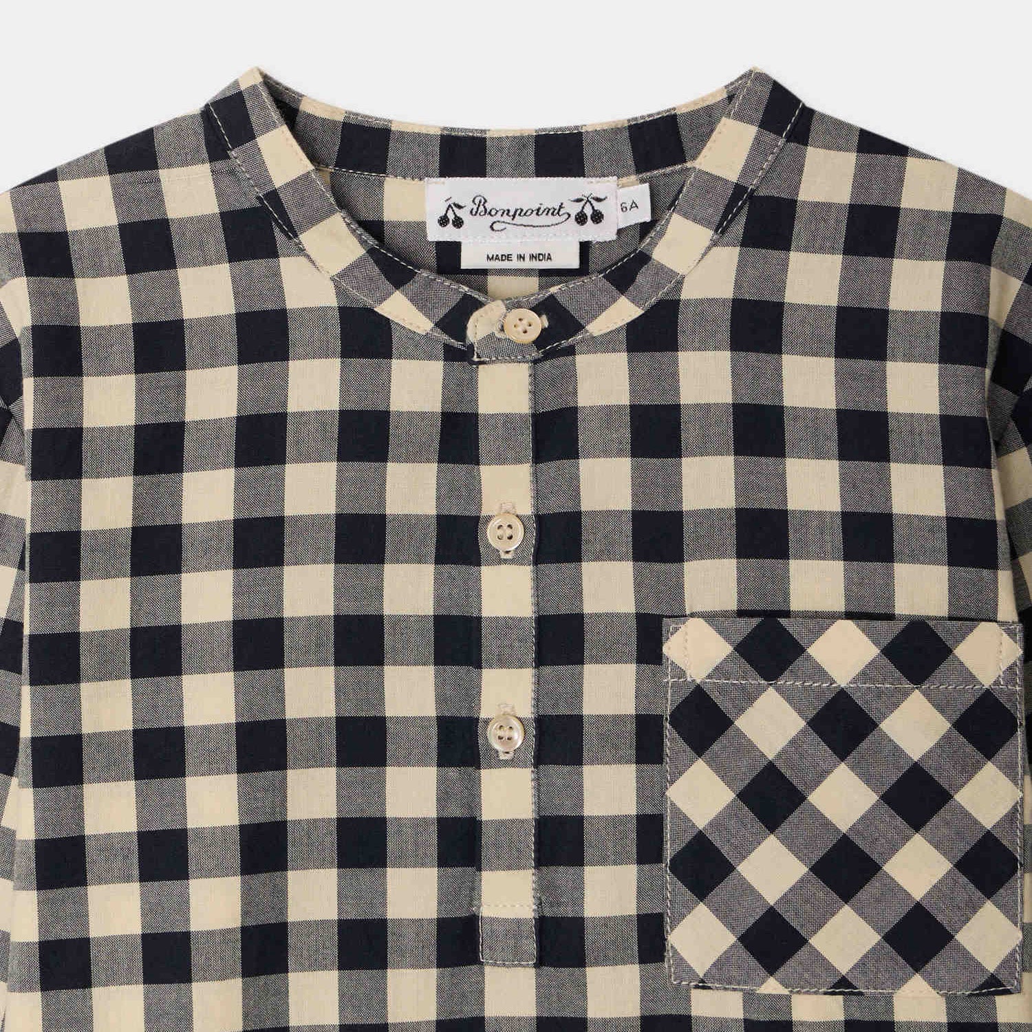 Bonpoint-Chemise Artiste Gris Fonce