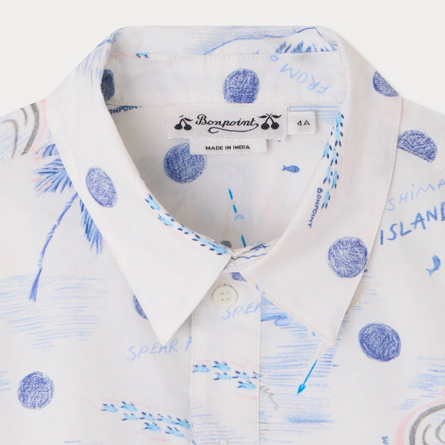 Bonpoint-Boys Chemise Erian Imp Bleu