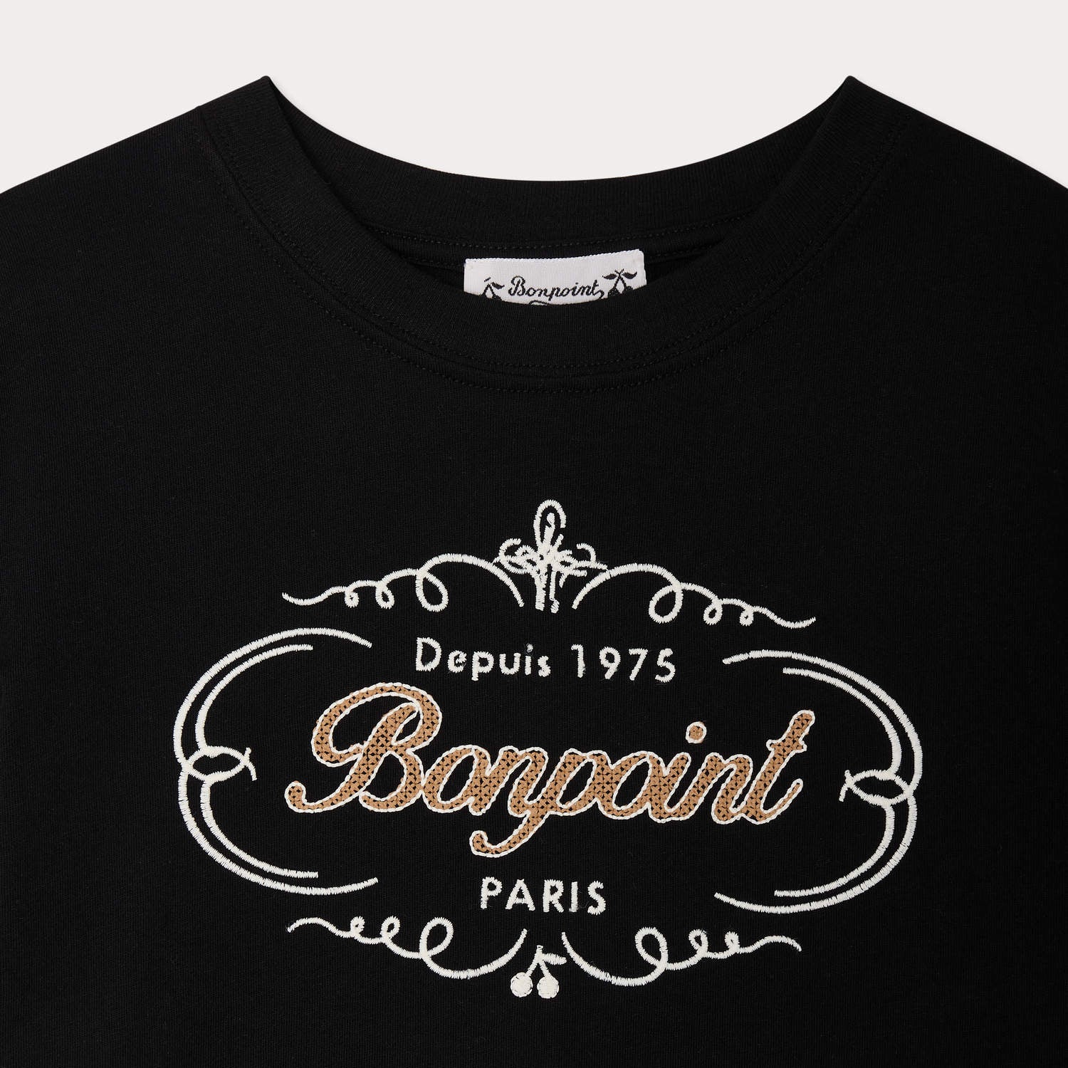 Bonpoint-T-Shirt Thibald Faux Noir