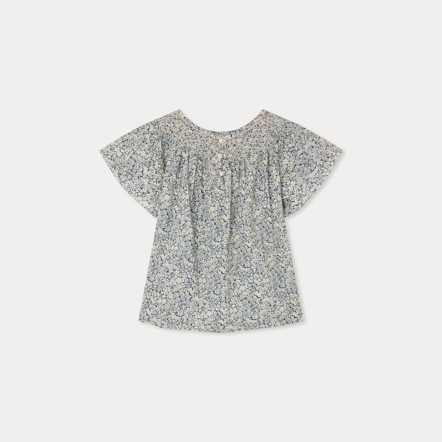 Bonpoint-Blouse Nella Fl Bleu De Prusse