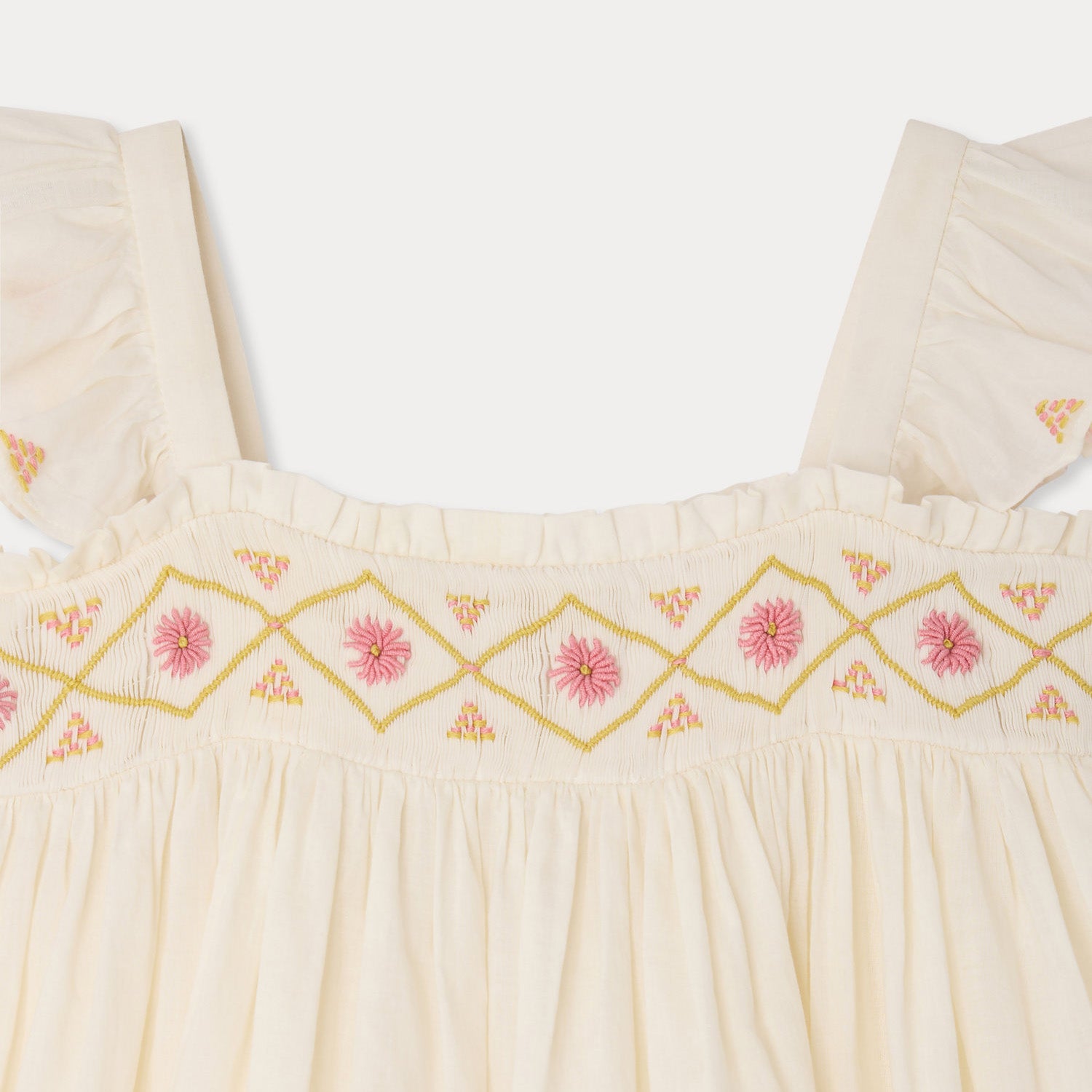 Bonpoint-Robe Laora Upb Ecru