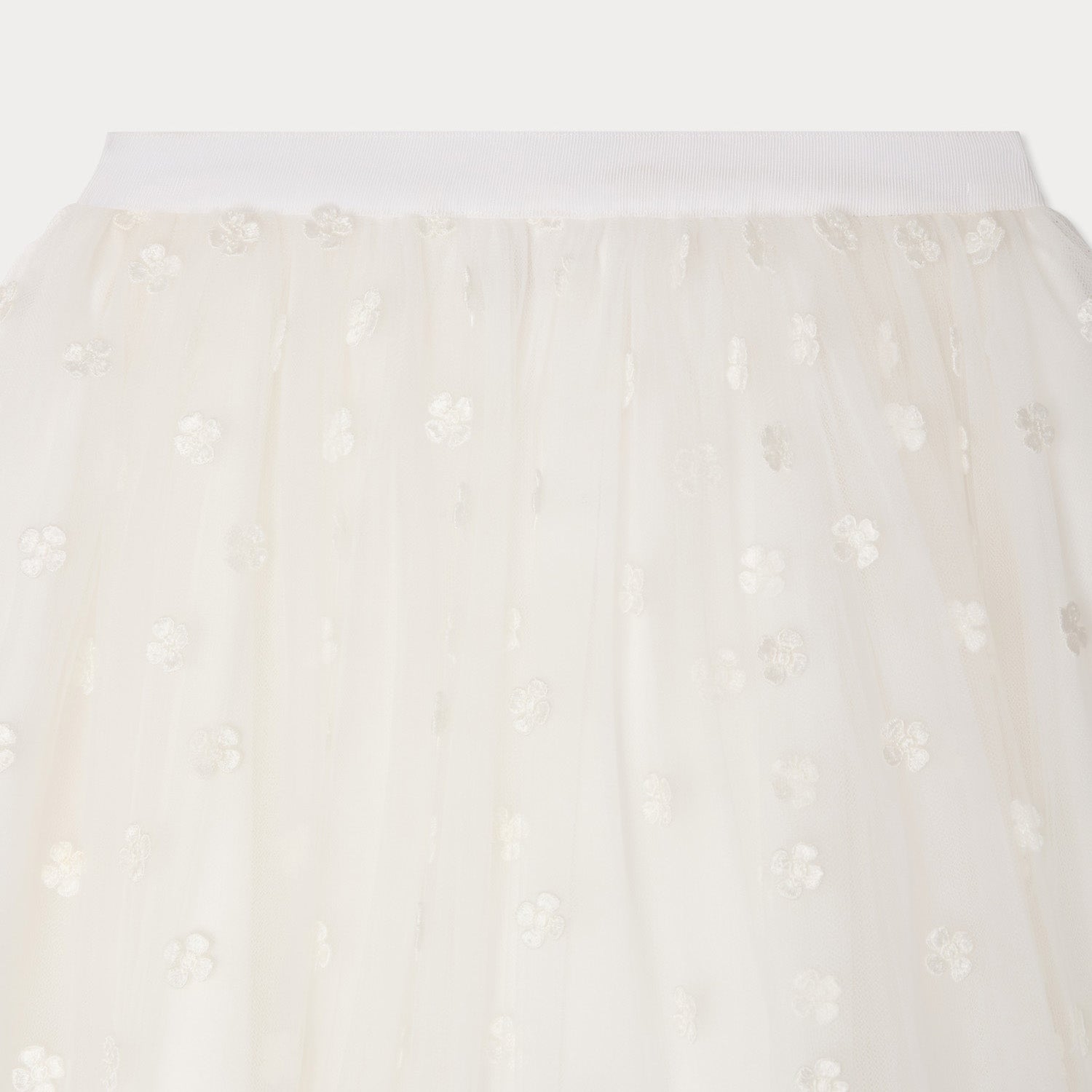 Bonpoint-Jupe Pois Blanc Naturel