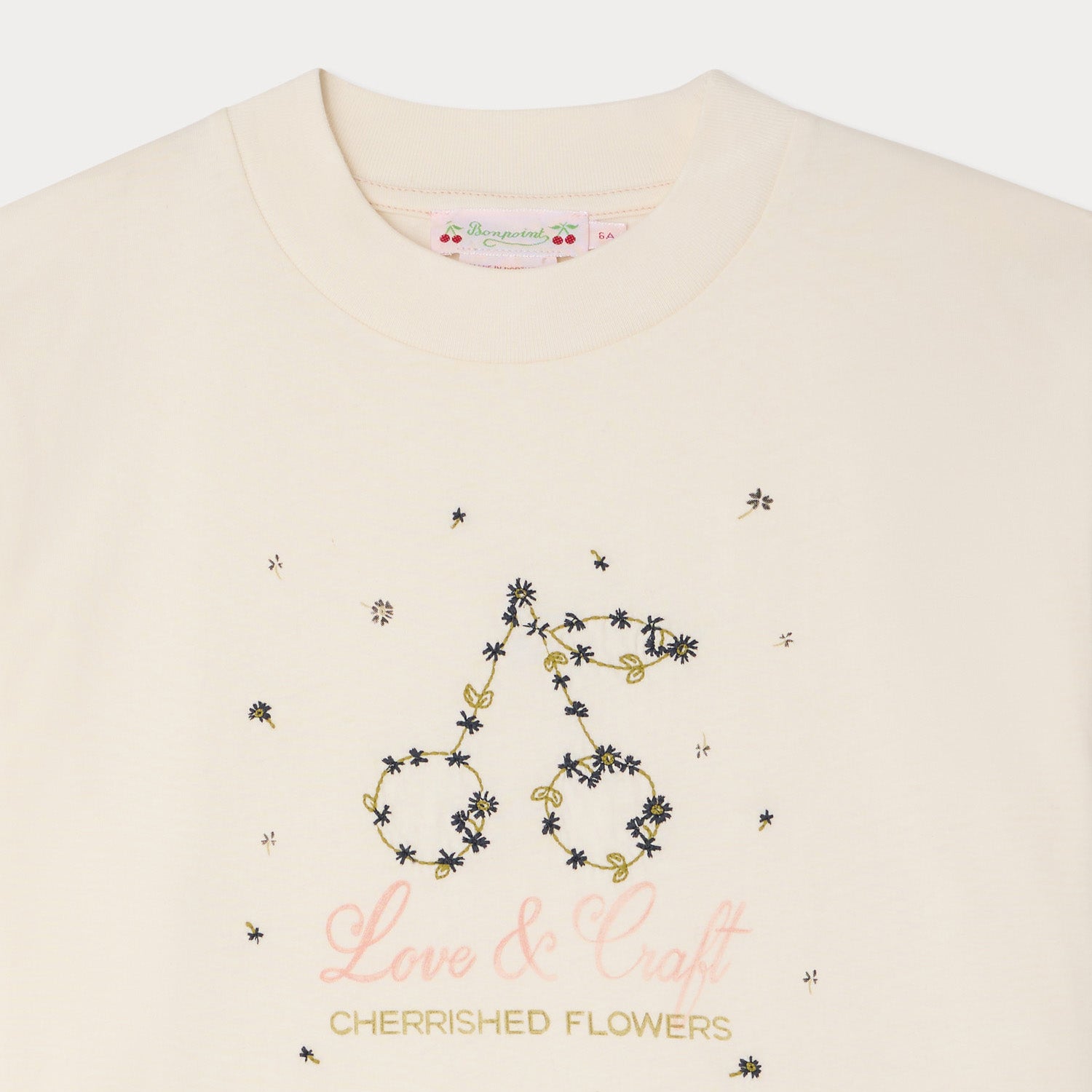 Bonpoint-T-Shirt Lele Upb Blanc Lait