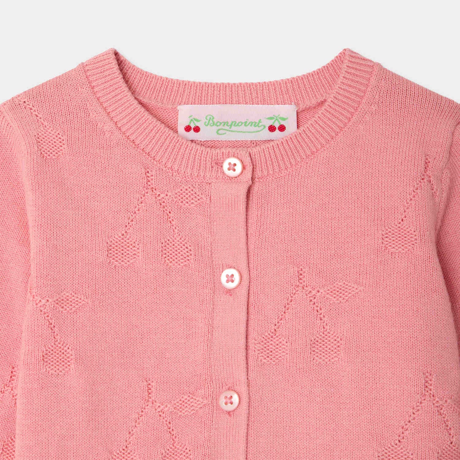 Bonpoint-Cardigan Teyana Rose Bonbon