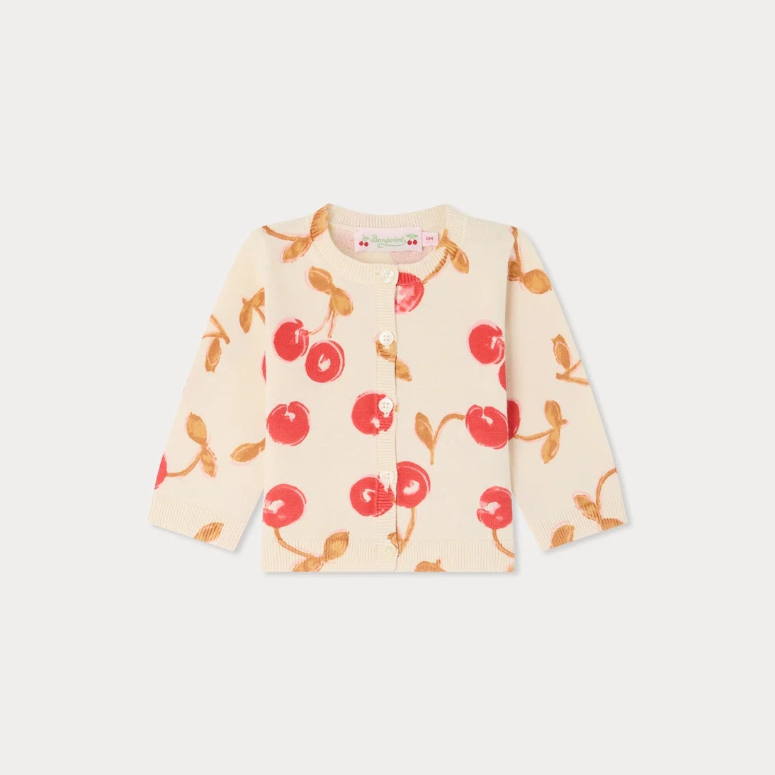 Bonpoint-Baby Girls Cardigan Teyana Imp Rose Poudre