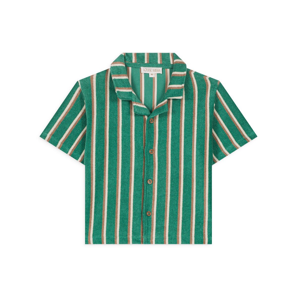 Boys Green Striped T-Shirt