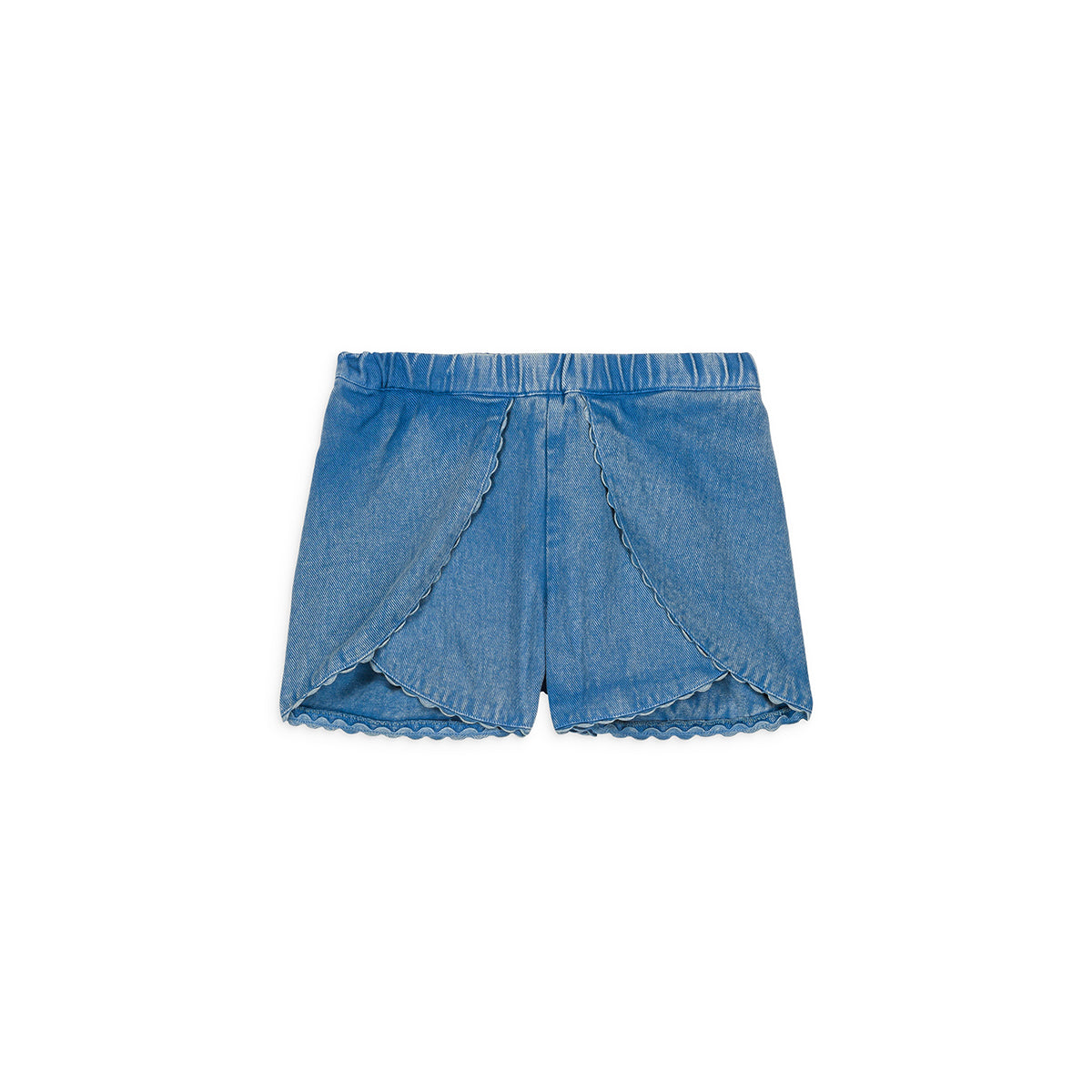 Girls Blue Cotton Shorts