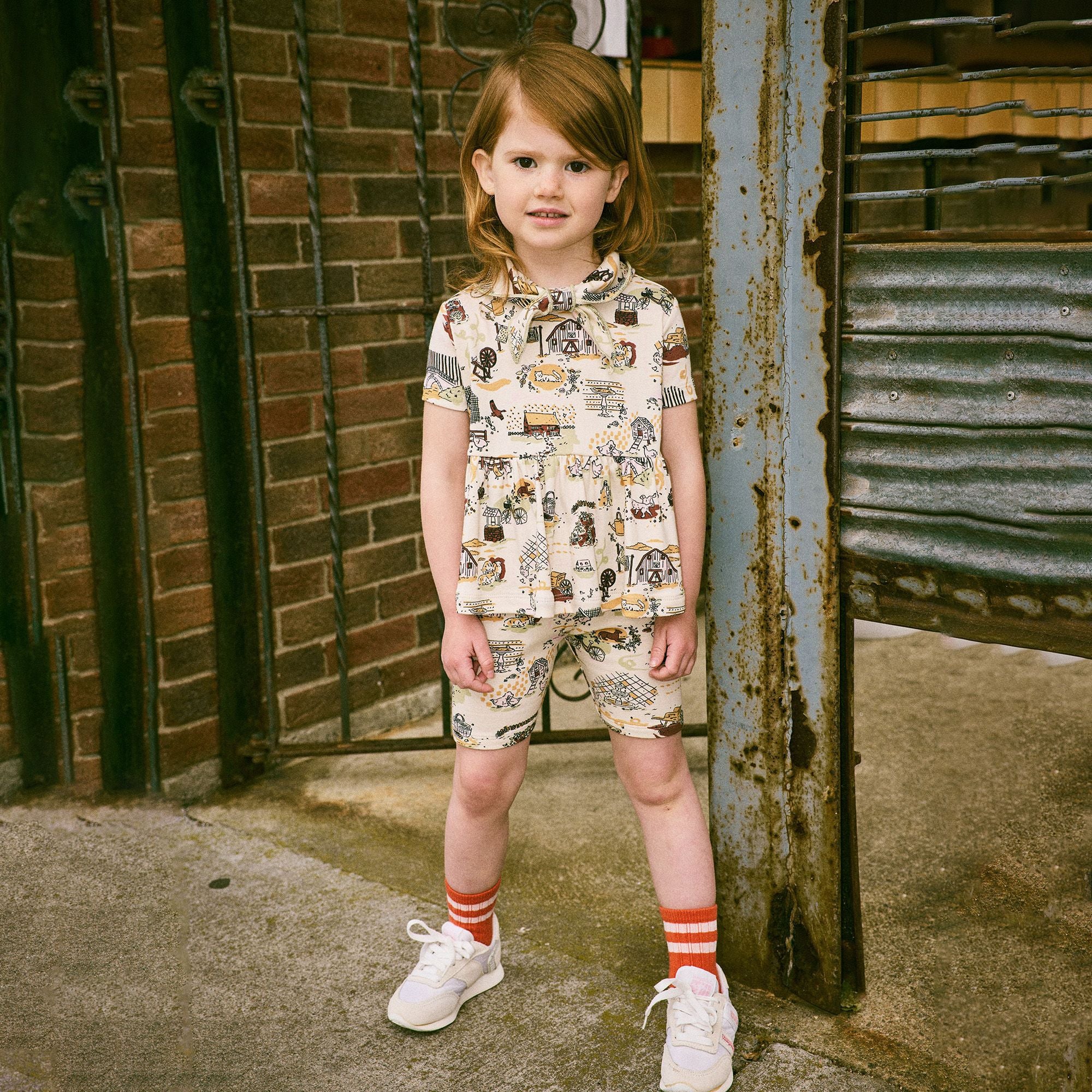 Misha & Puff-Girls Scout Peplum Top Marzipan Storyland