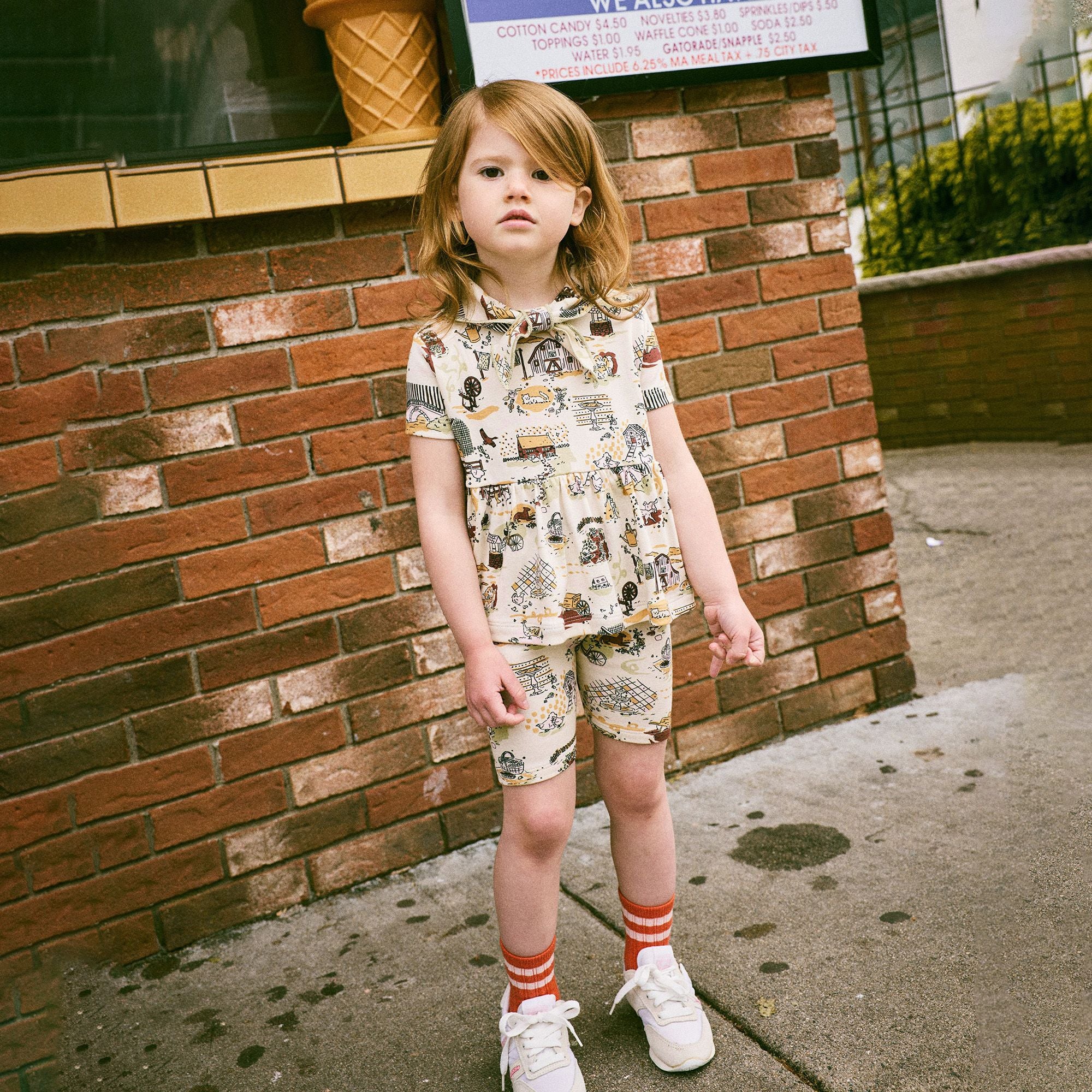 Misha & Puff-Girls Scout Peplum Top Marzipan Storyland