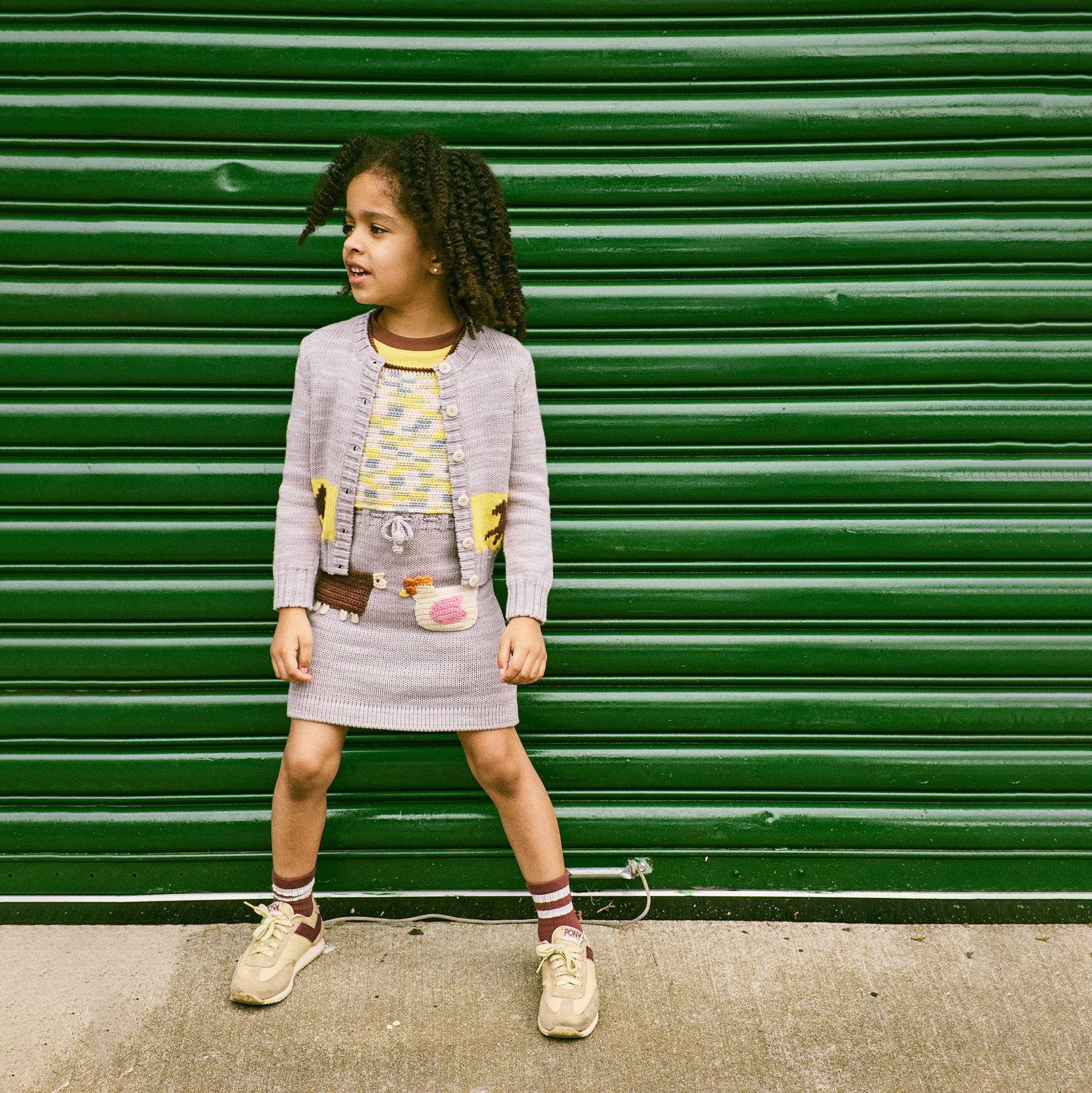 Misha & Puff-Horse Trot Cardigan Mist