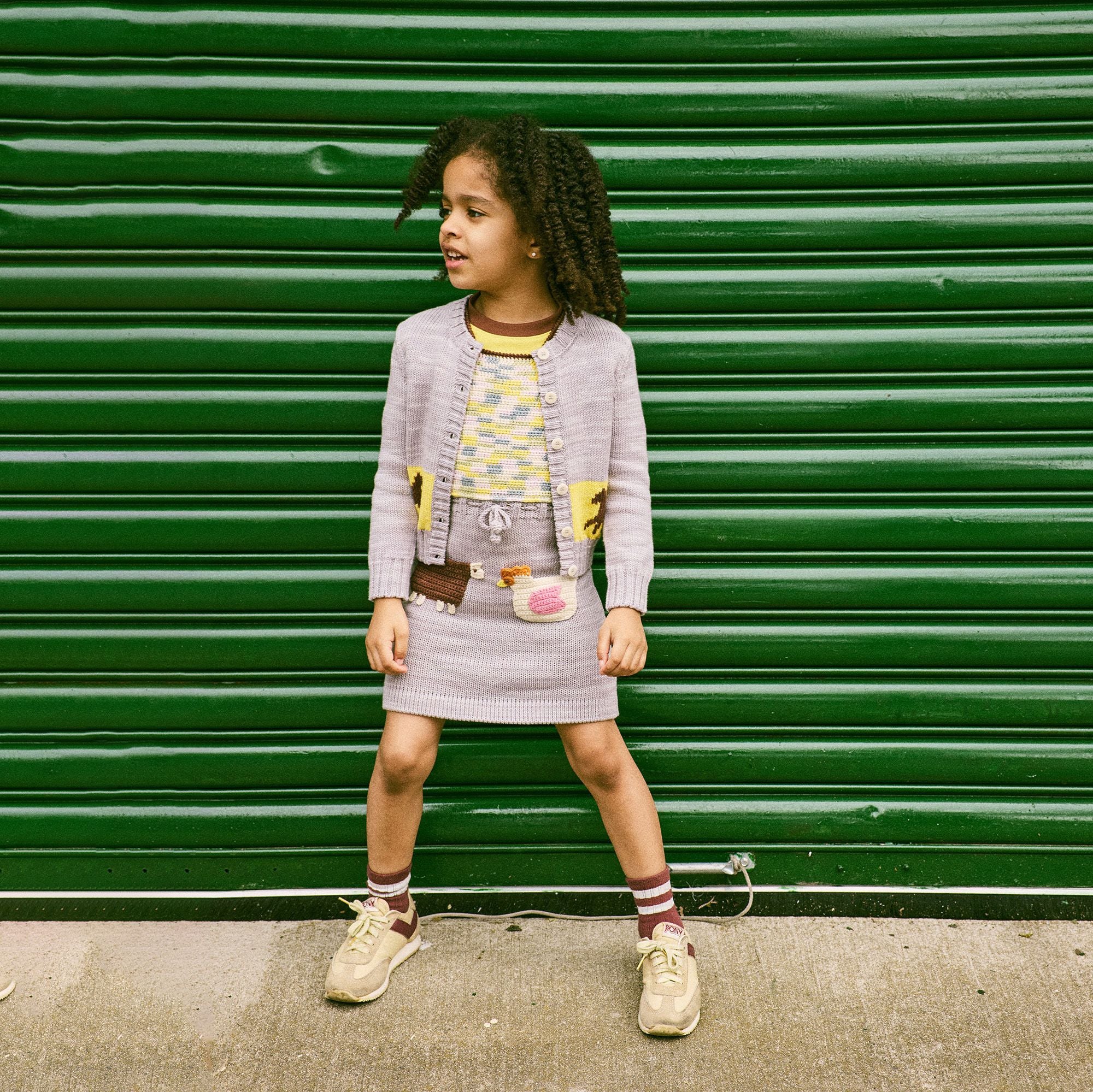 Misha & Puff-Girls Farm Topanga Pinafore Mist