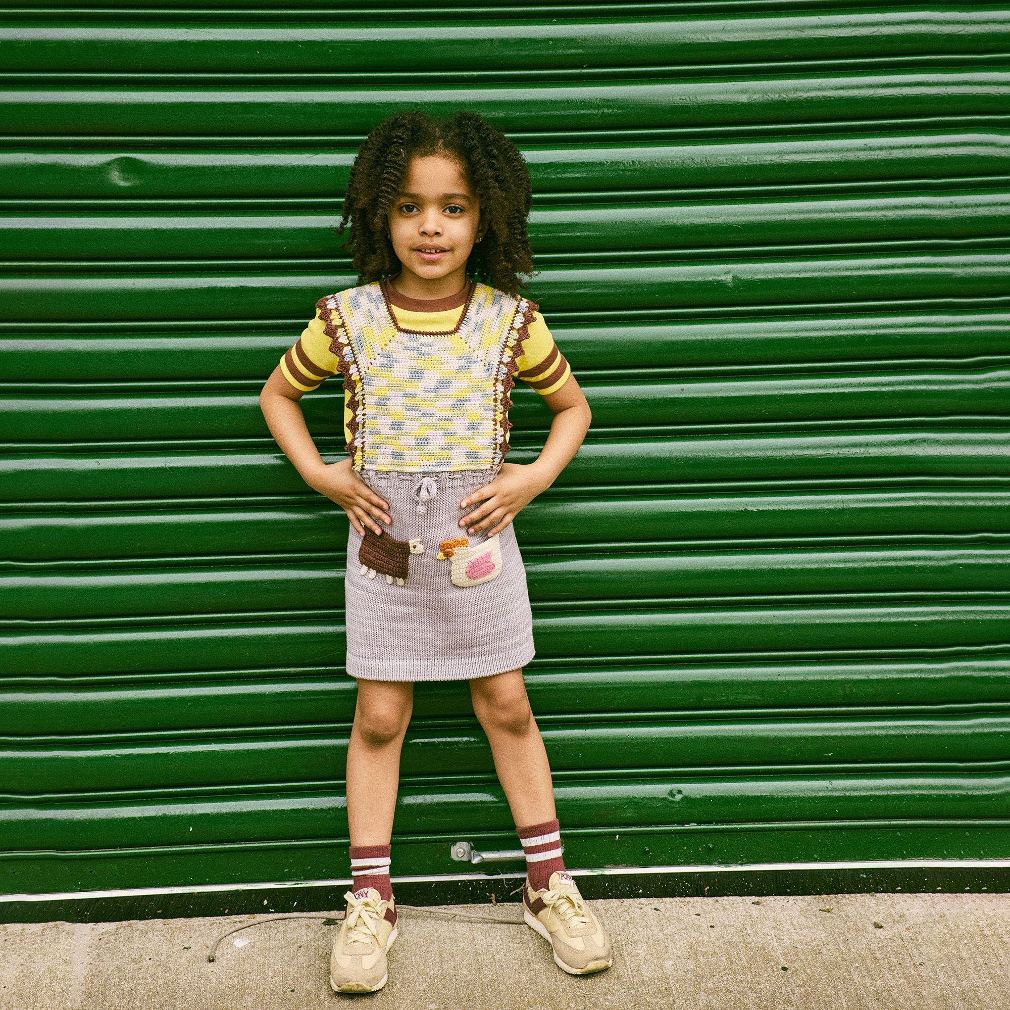 Misha & Puff-Girls Farm Topanga Pinafore Mist