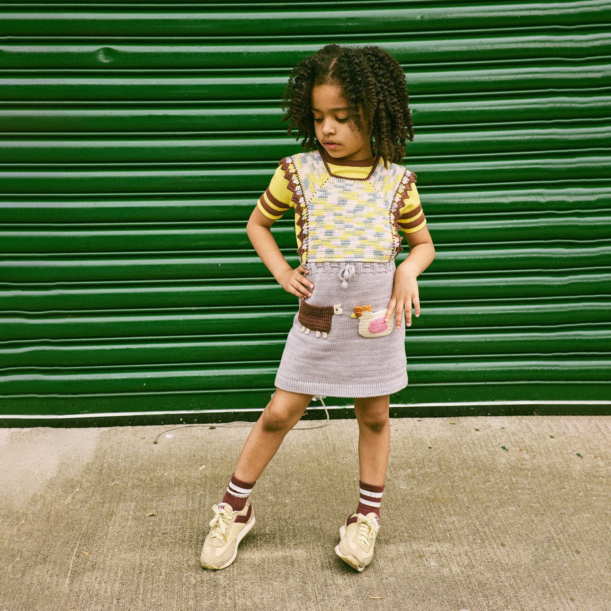 Misha & Puff-Girls Farm Topanga Pinafore Mist