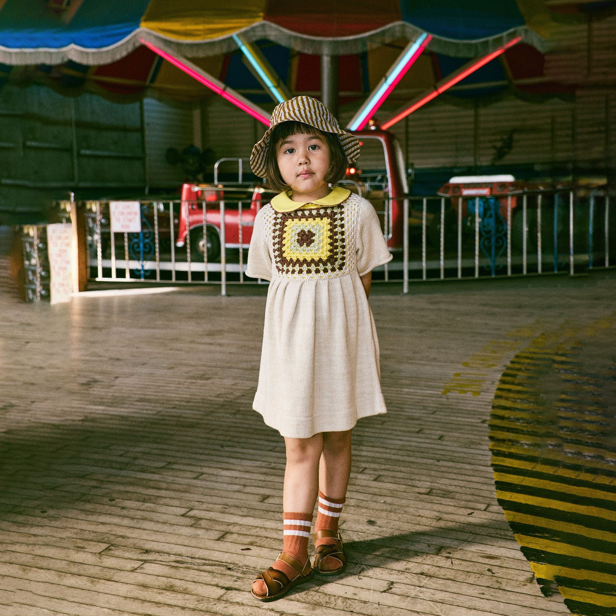 Misha & Puff-Girls Lake House Dress Marzipan