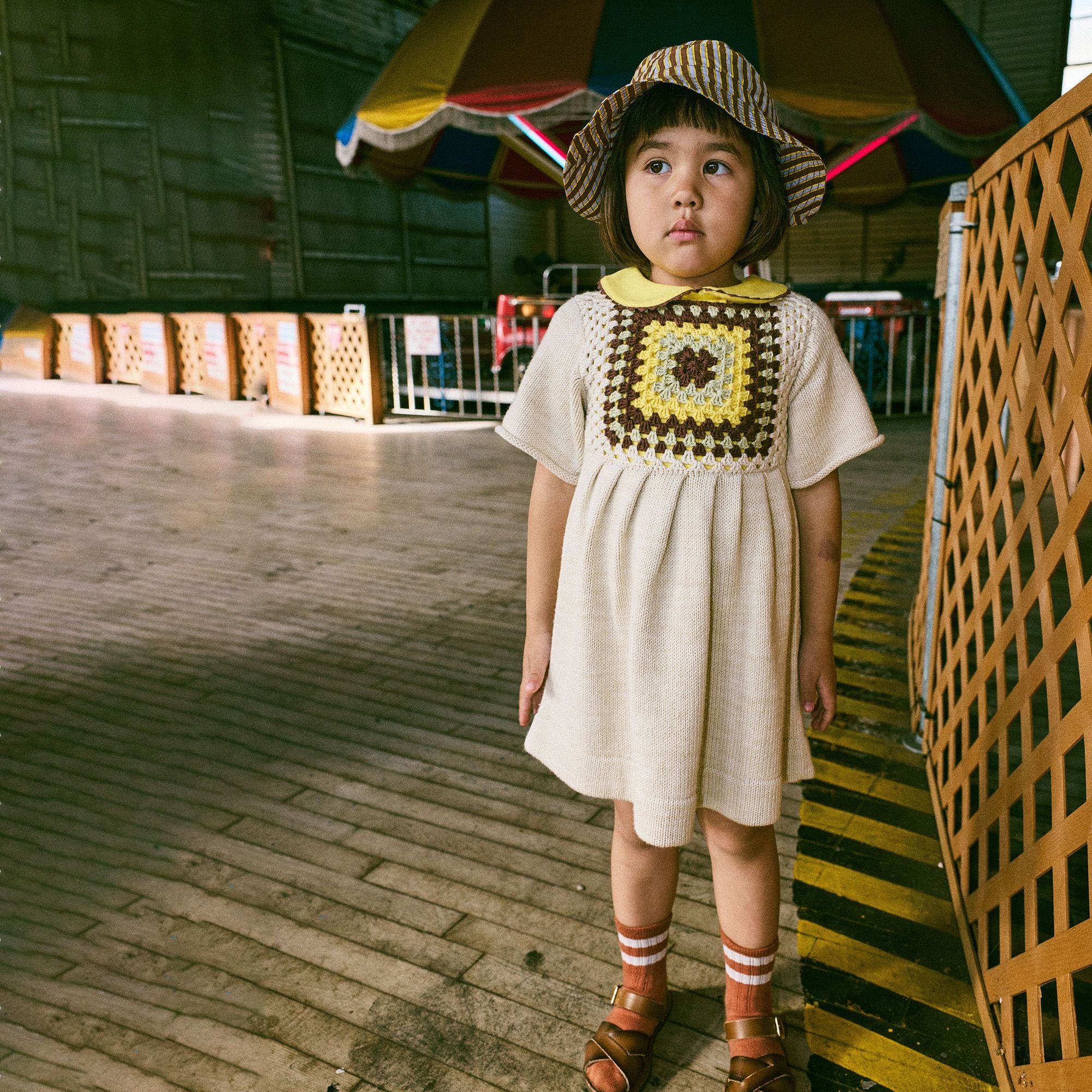Misha & Puff-Girls Lake House Dress Marzipan