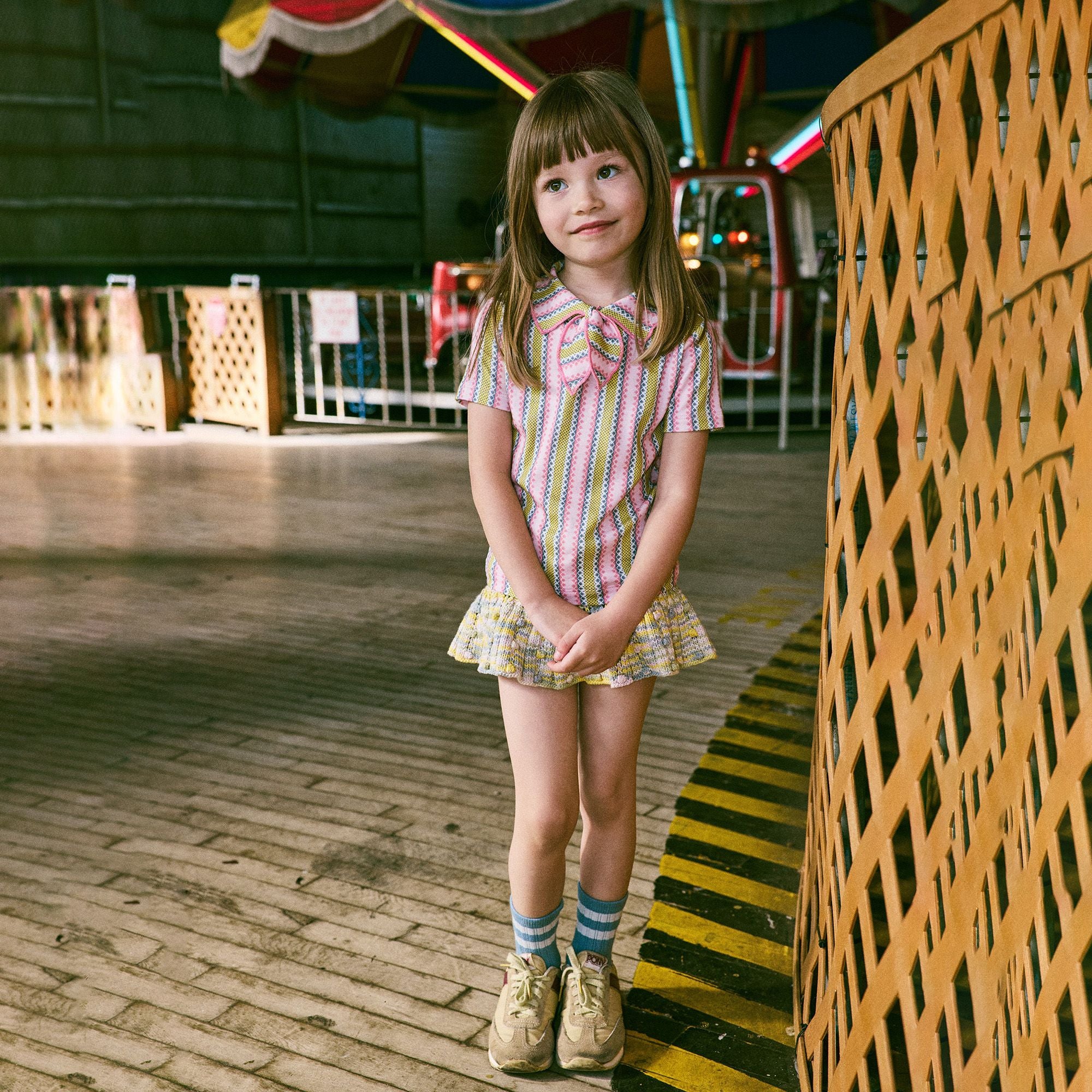 Misha & Puff-Junior Scout Tee Aura Vaquero Stripe