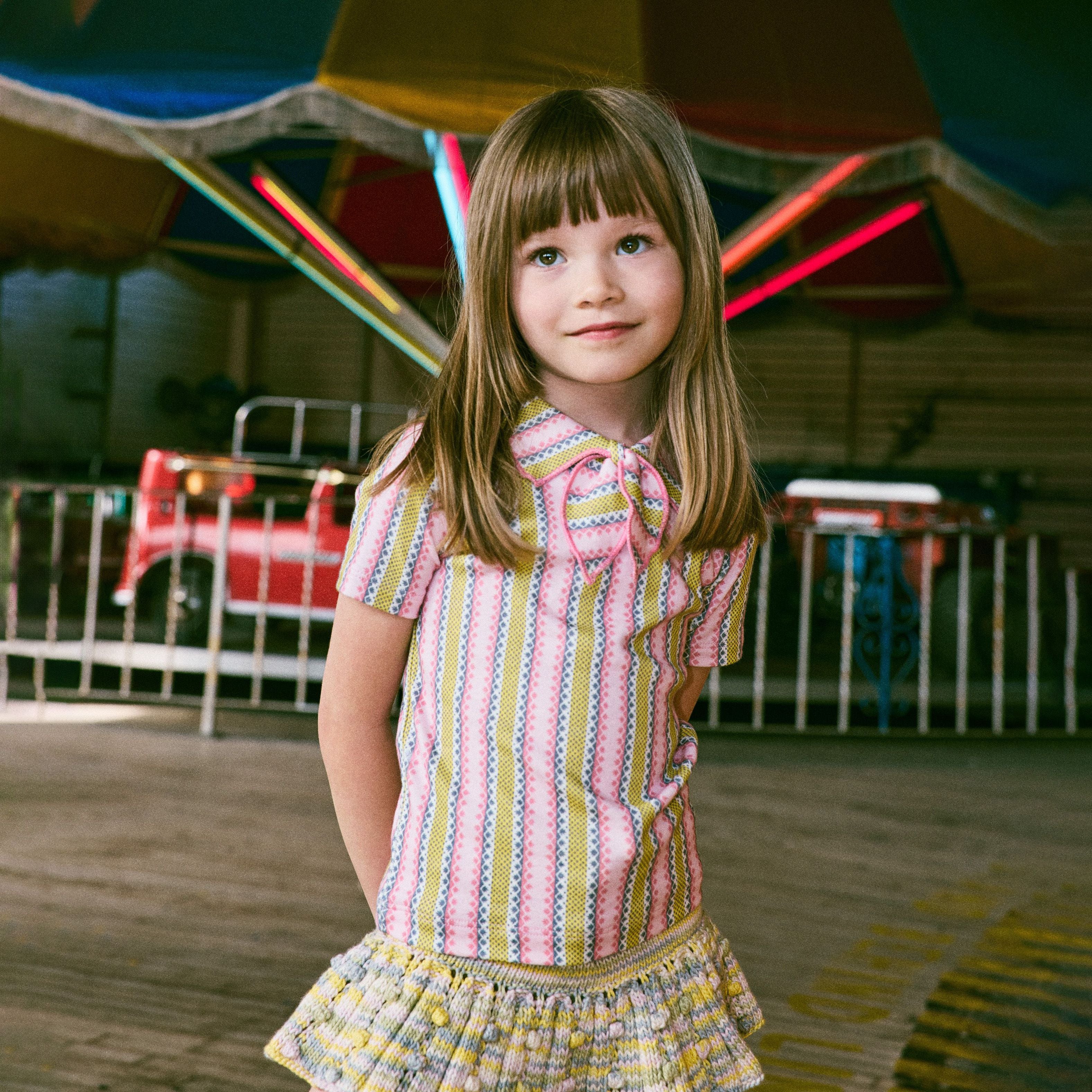 Misha & Puff-Junior Scout Tee Aura Vaquero Stripe