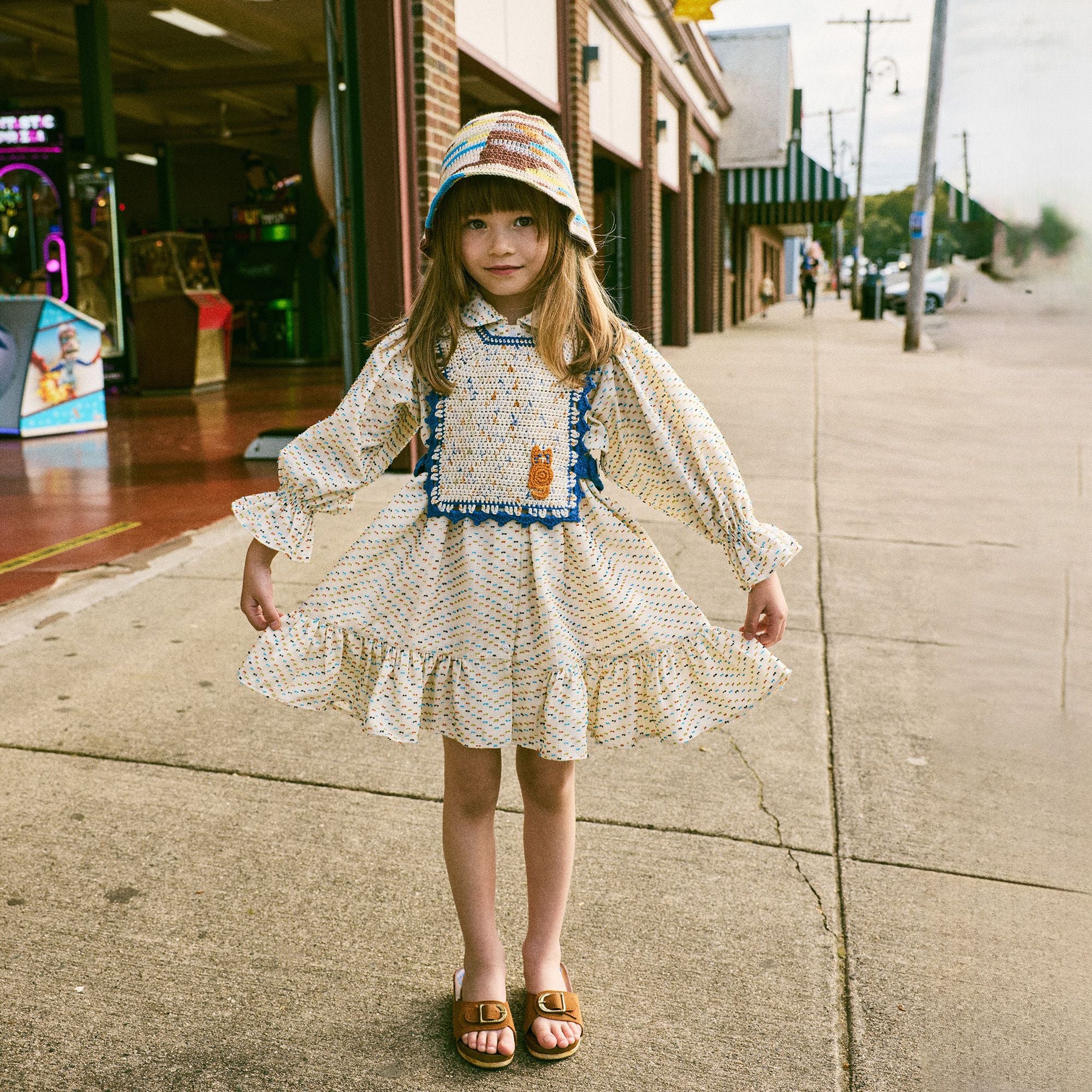 Misha & Puff-Cat Topanga Popover Seashore Confetti