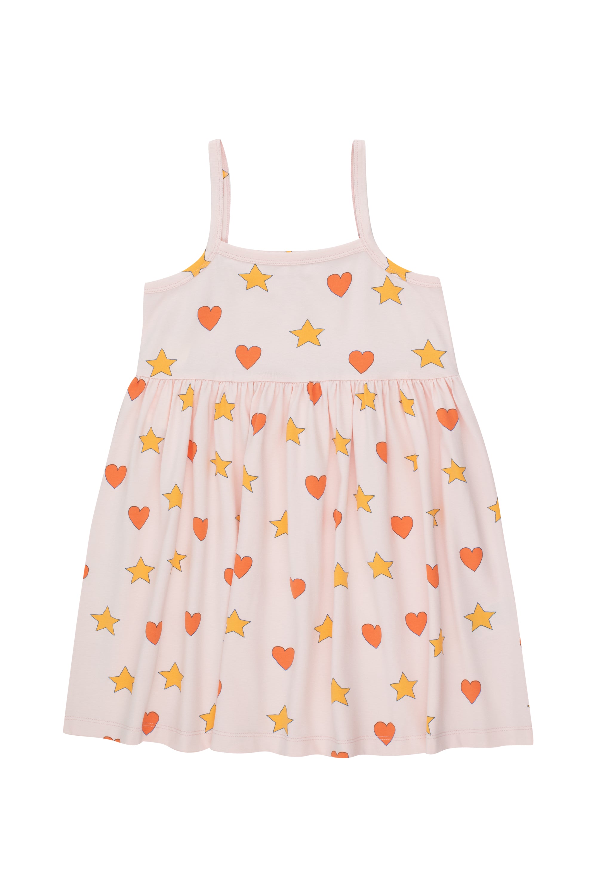 HEARTS STARS DRESS pastel pink