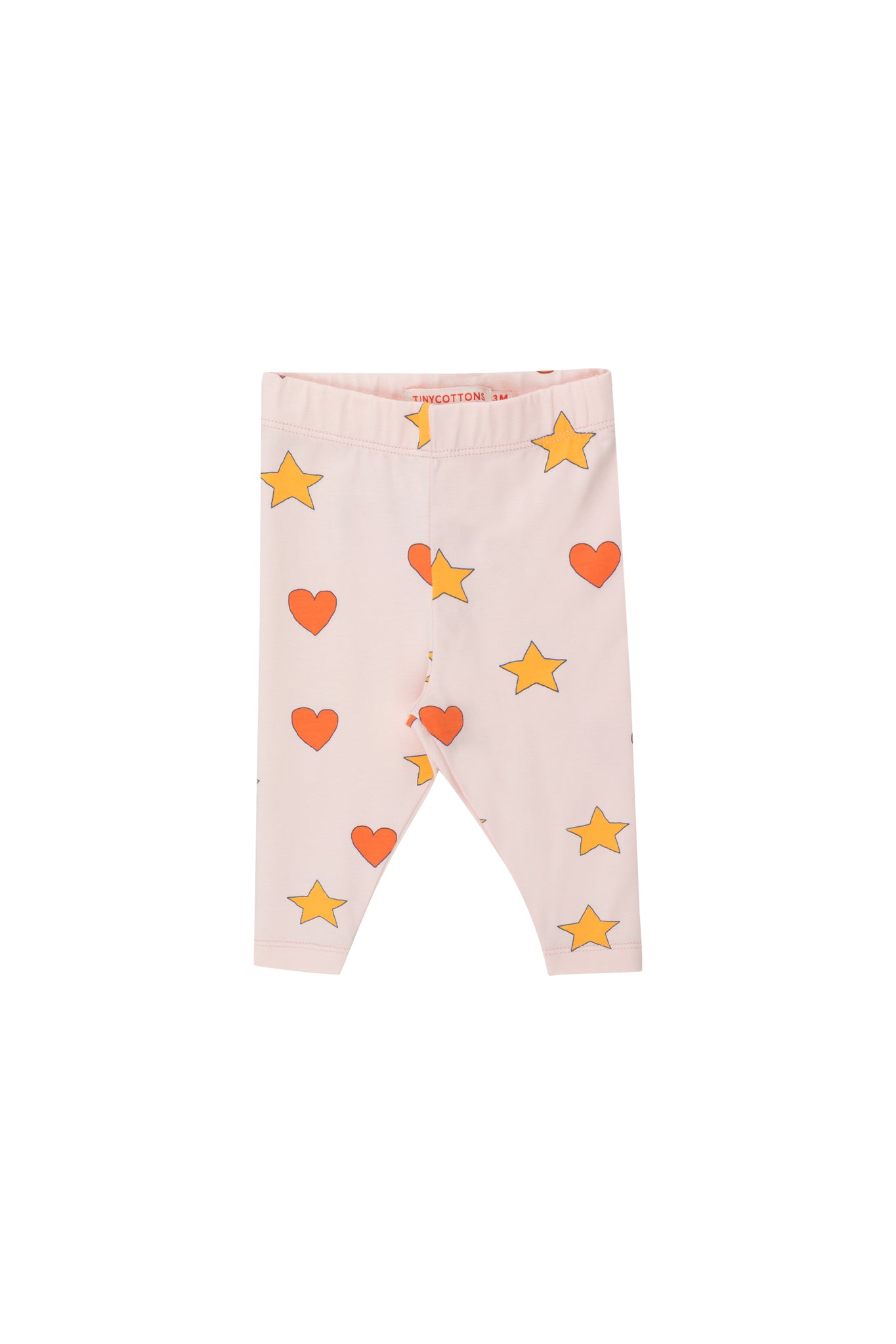 HEARTS STARS BABY PANT pastel pink