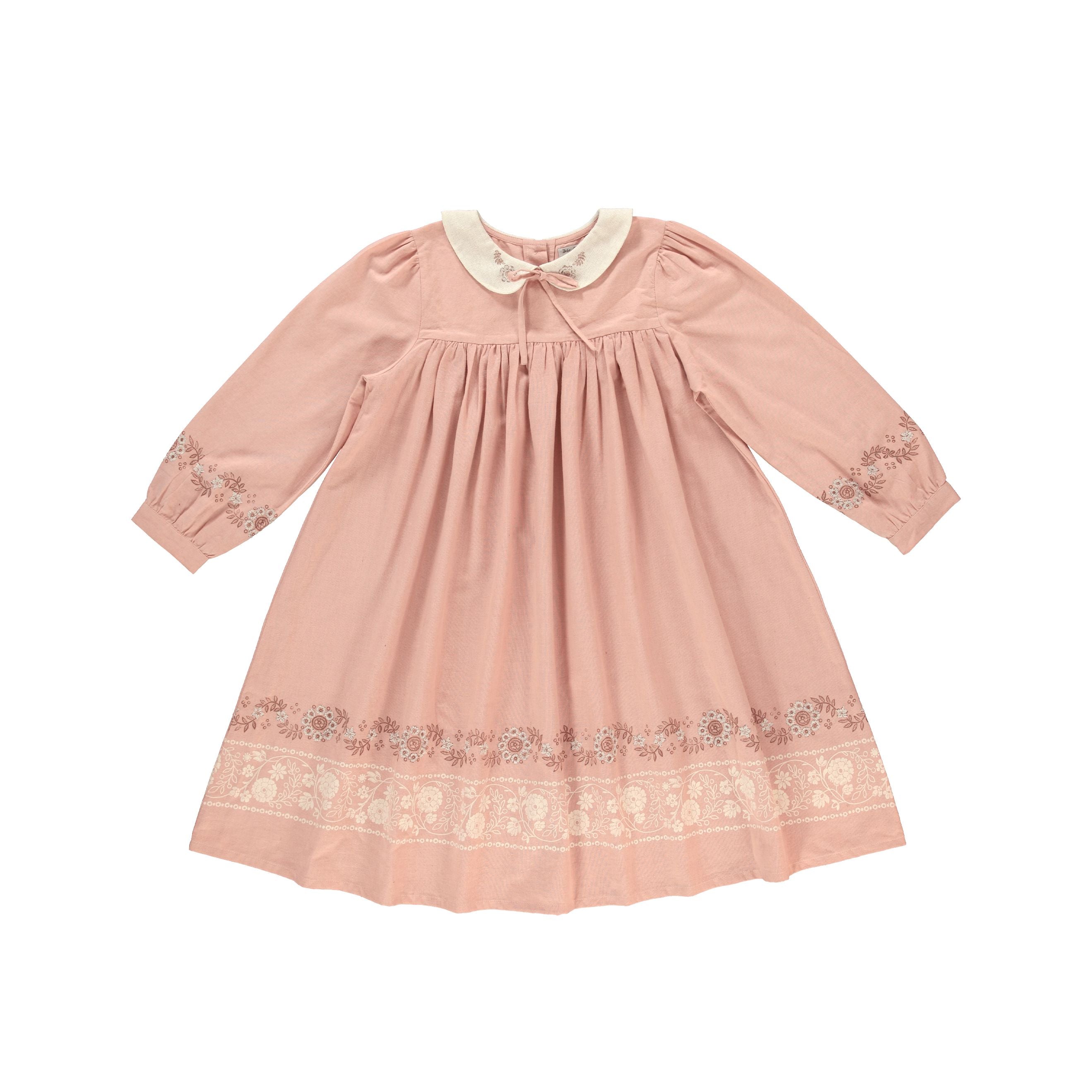 Bebe Organic-Girls Scarlet Dress Dusty Blooms