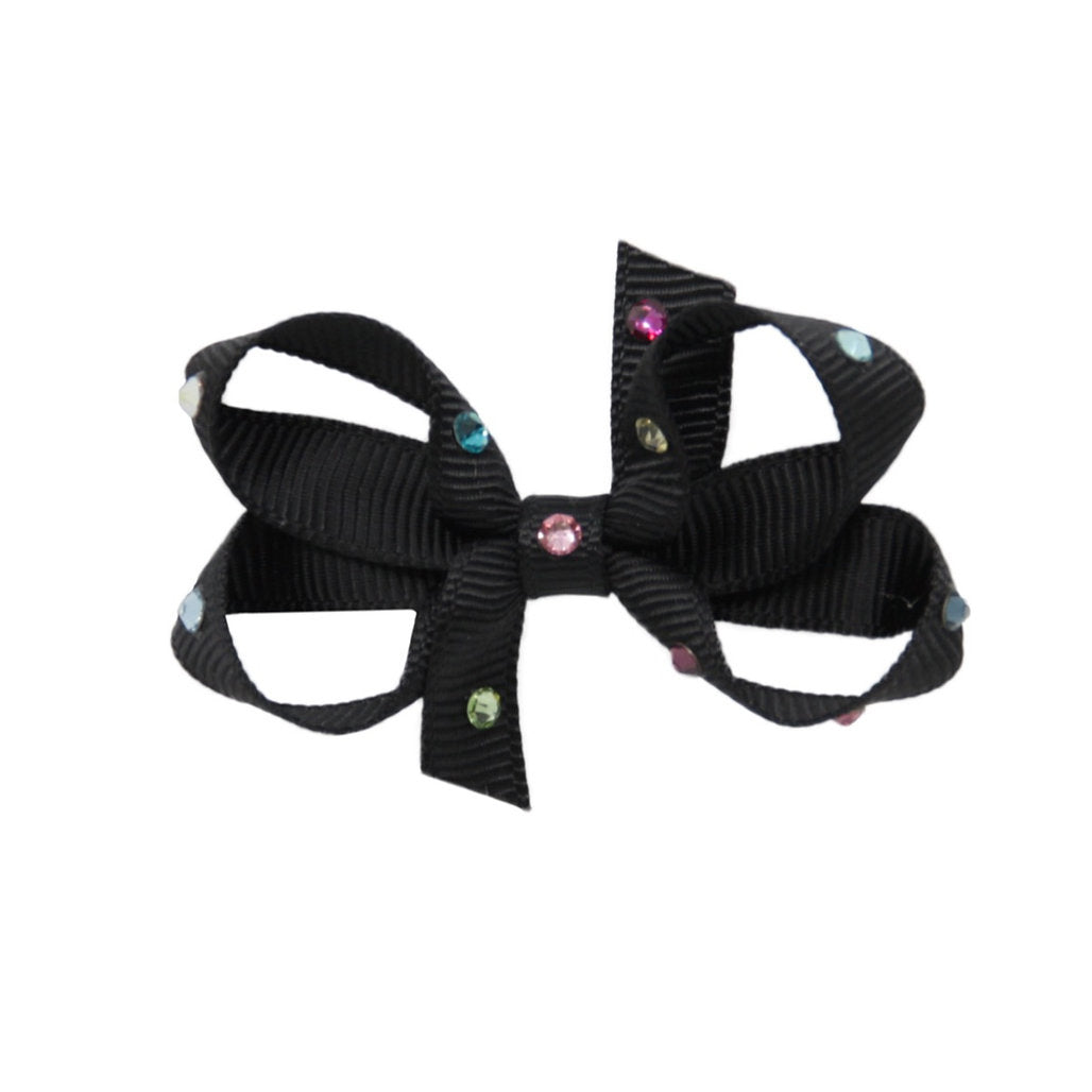 Olilia-Small Classic Bow-Black Multi