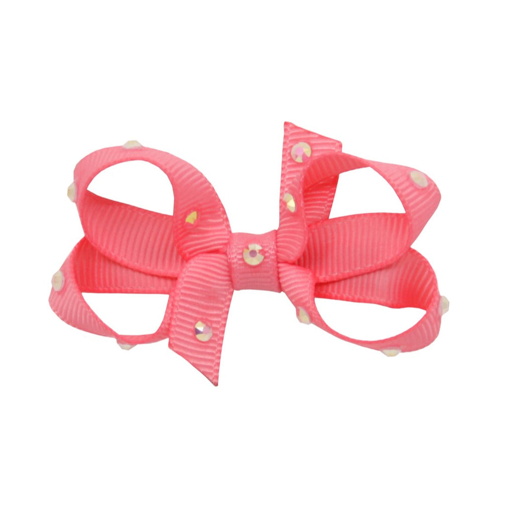Olilia-Small Classic Bow-coral rose