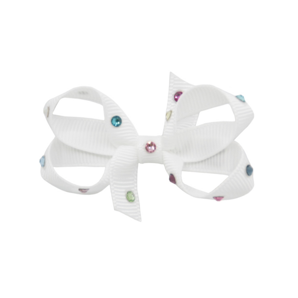 Olilia-Small Classic Bow-white multi