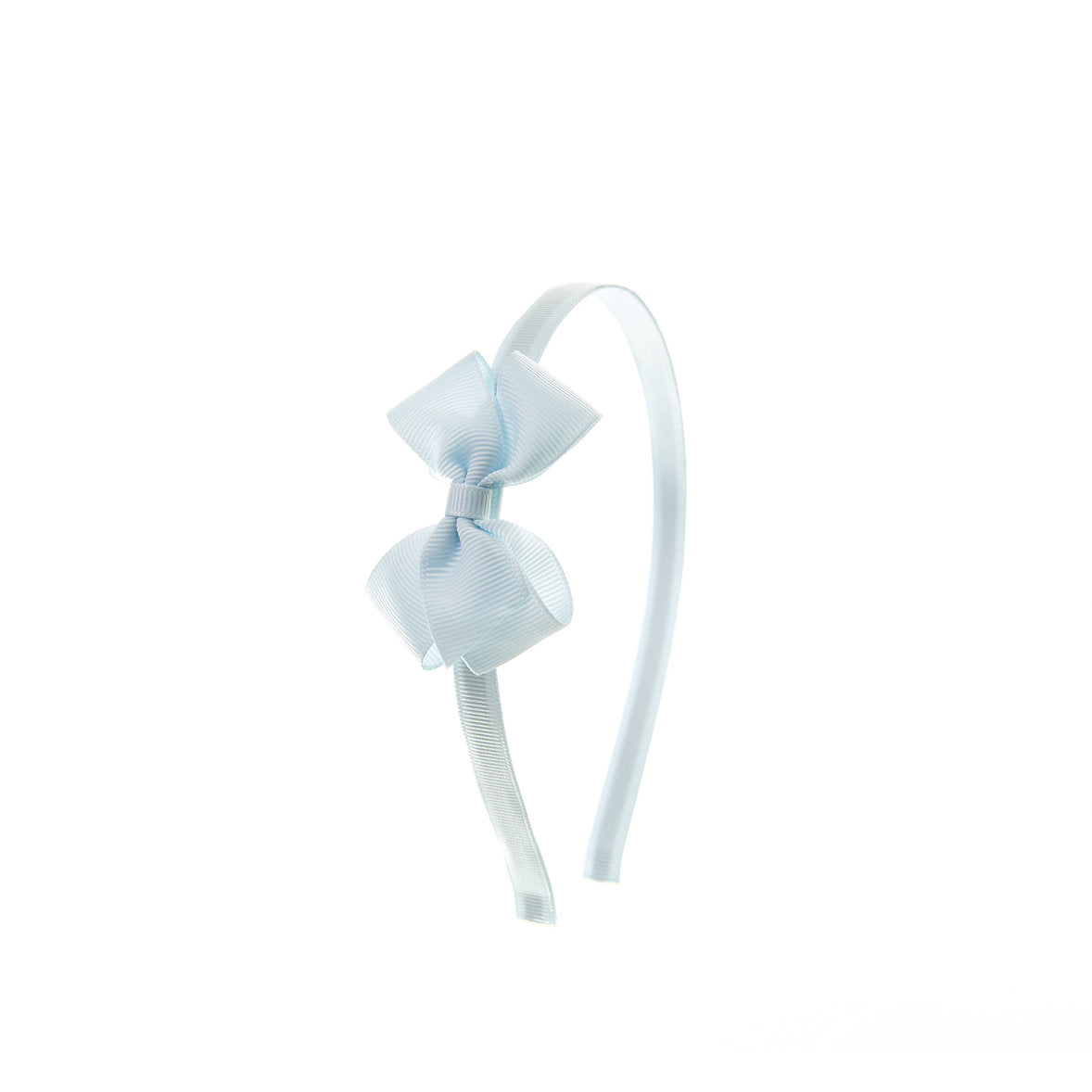 Olilia-Small London Bow Hard Headband-Blue Vapour
