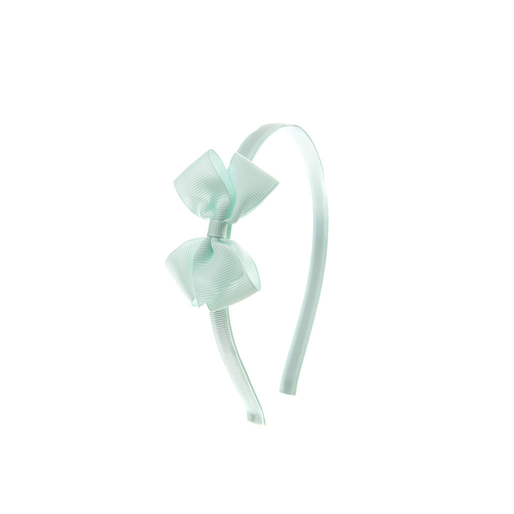 Olilia-Small London Bow Hard Headband-crystalline