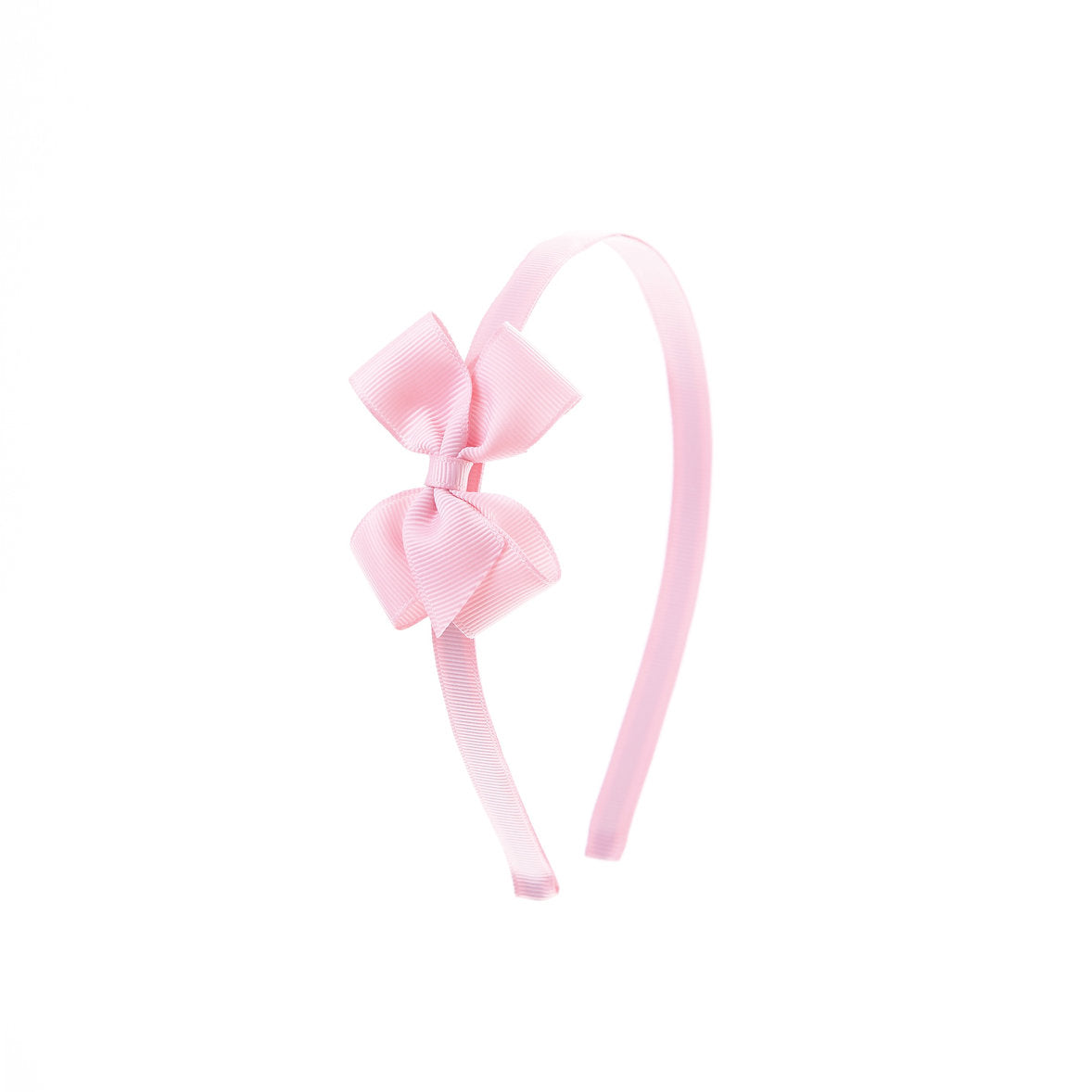 Olilia-Small London Bow Hard Headband-Pearl Pink