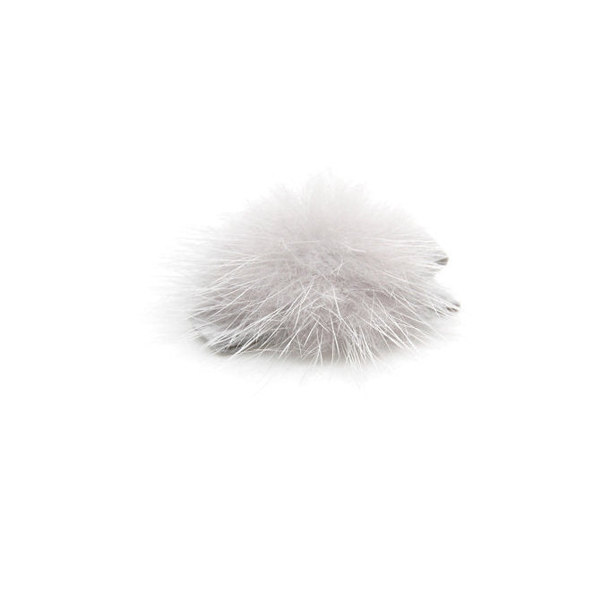 Olilia-Small Mink Puff Clip-Grey