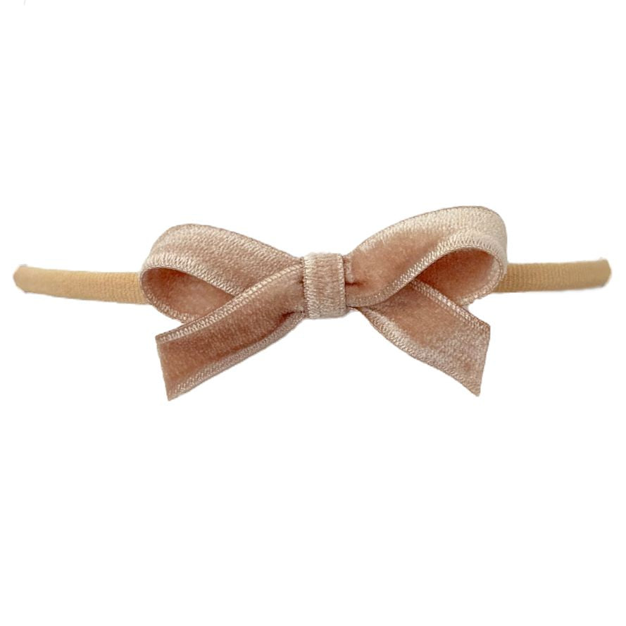 Olilia-Small Velvet Soft Headband-Bisque