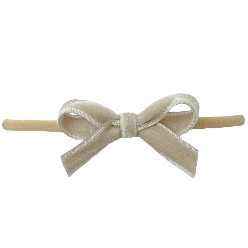 Olilia-Small Velvet Soft Headband-Linen