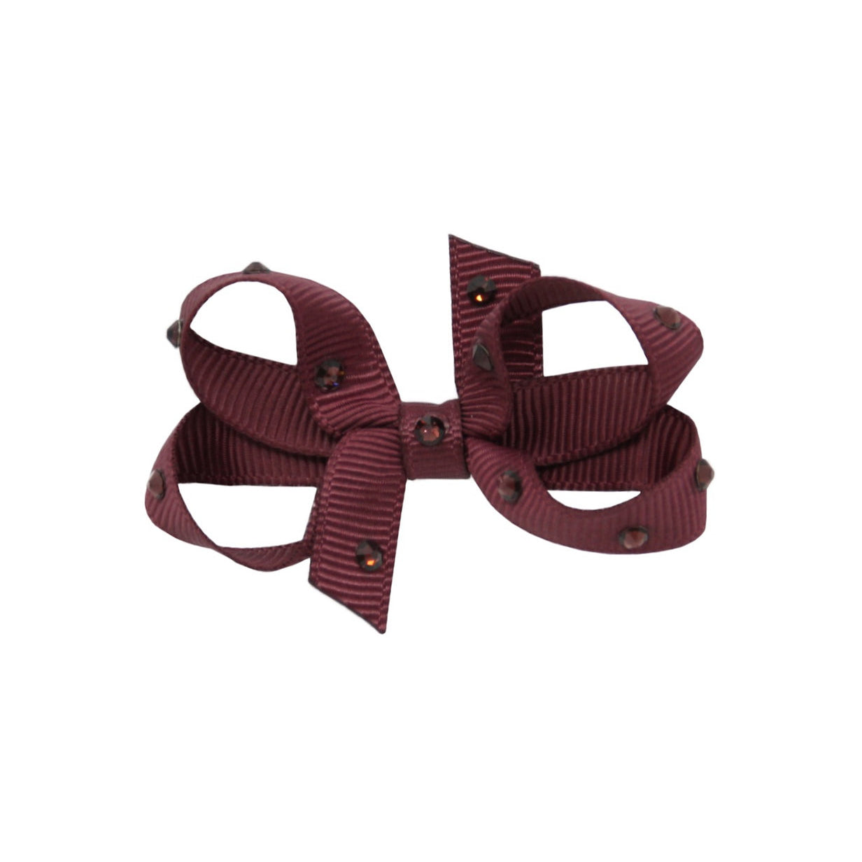 Olilia-Small Classic Bow-Burgundy